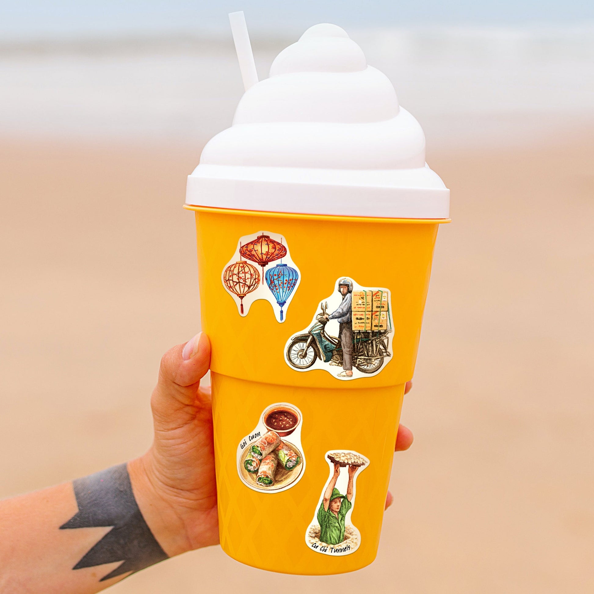 Vibrant Vietnam Travel Stickers (28pcs)