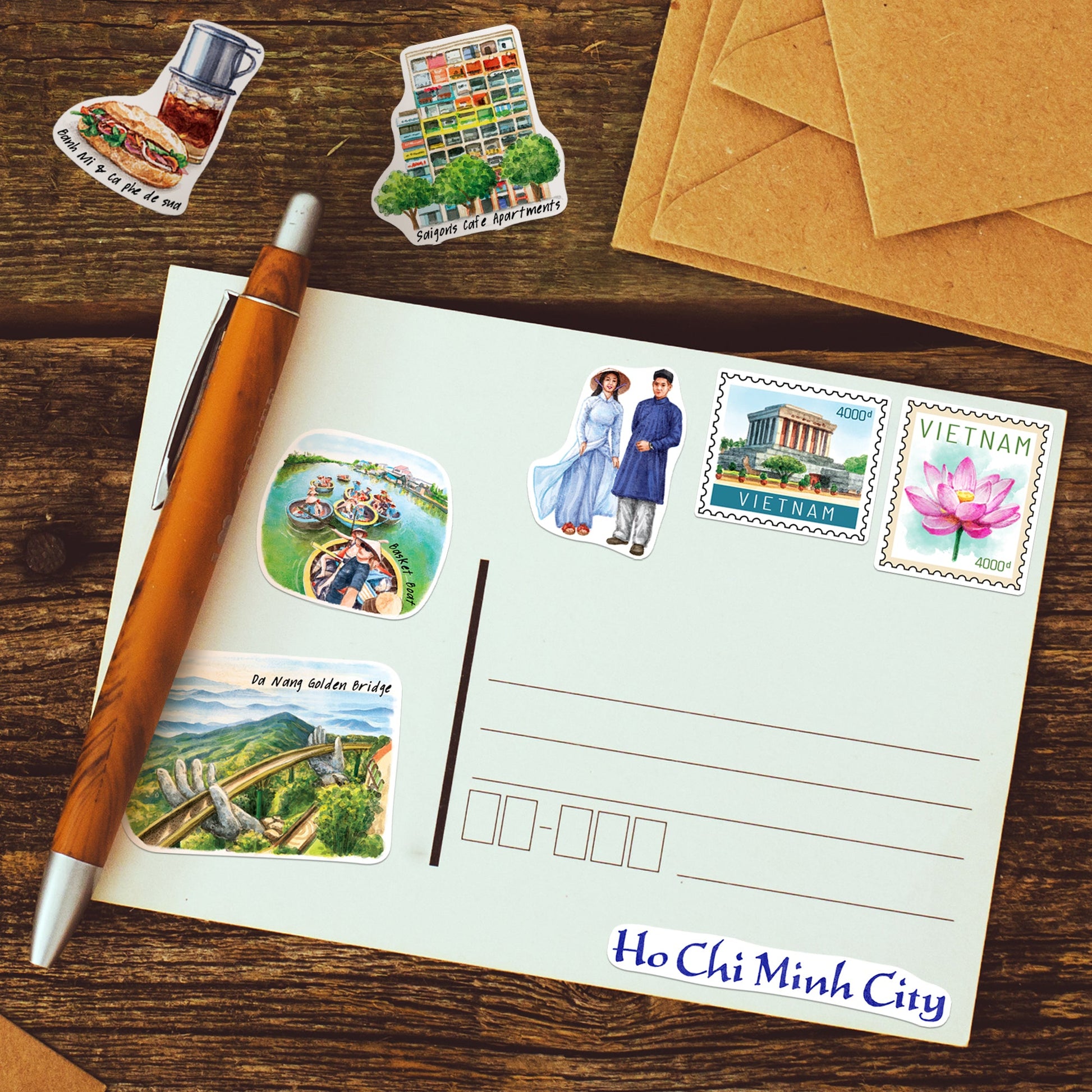 Vibrant Vietnam Travel Stickers (28pcs)