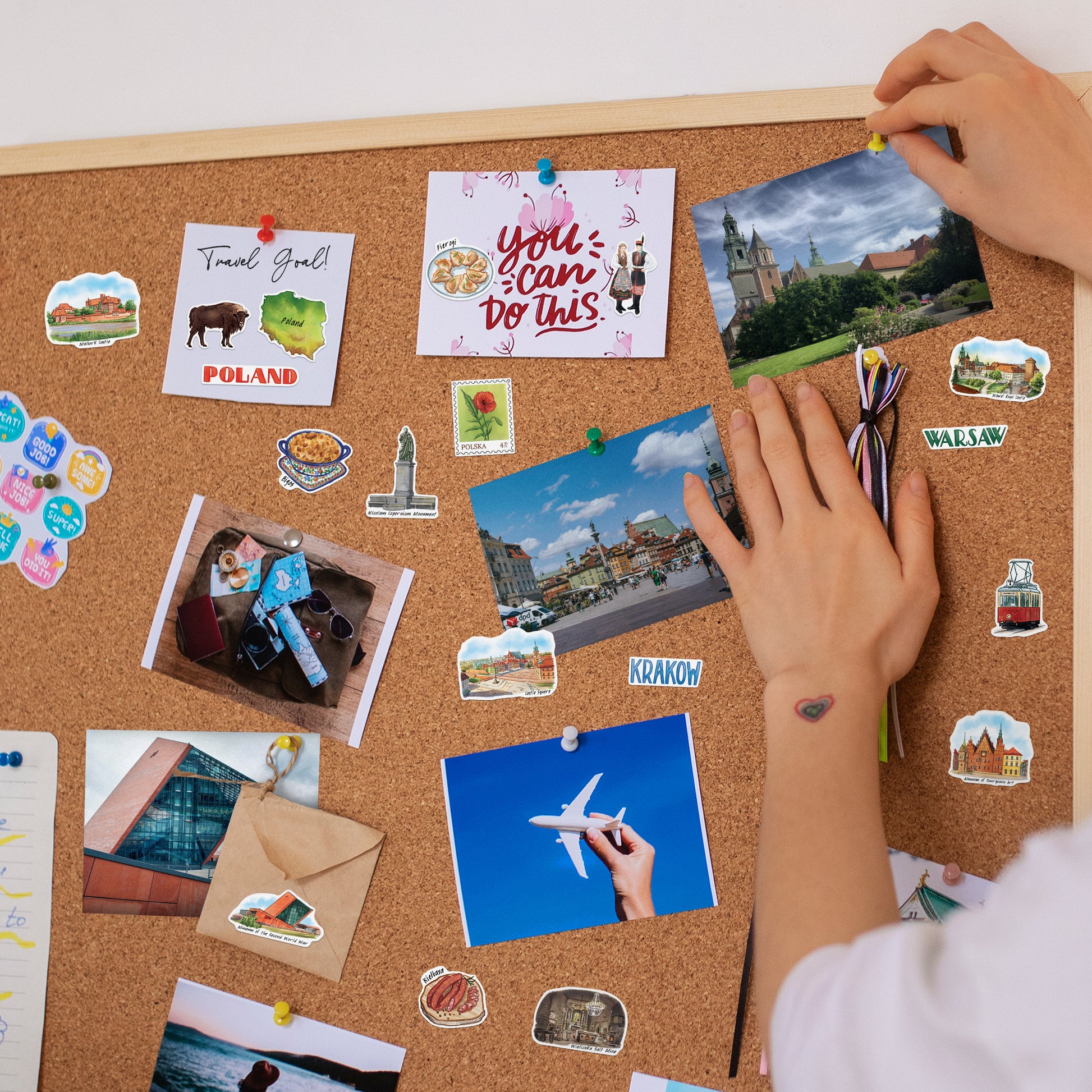 Peaceful Poland Travel Stickers (28pcs)