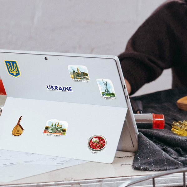 Resilient Ukraine Travel Stickers (28pcs)