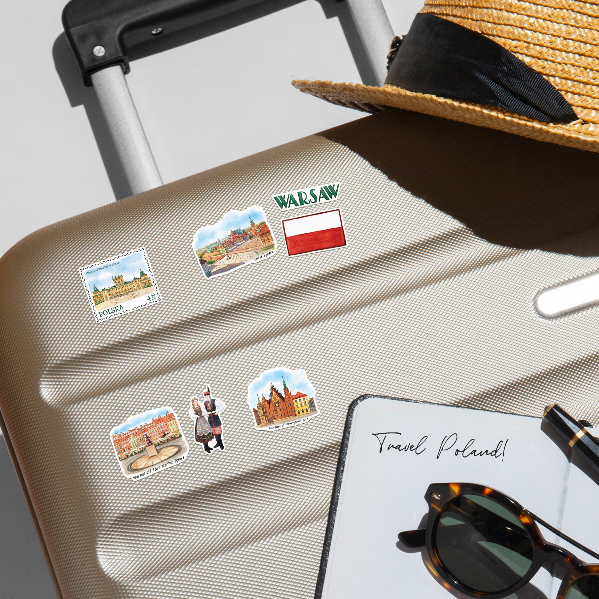 Peaceful Poland Travel Stickers (28pcs)