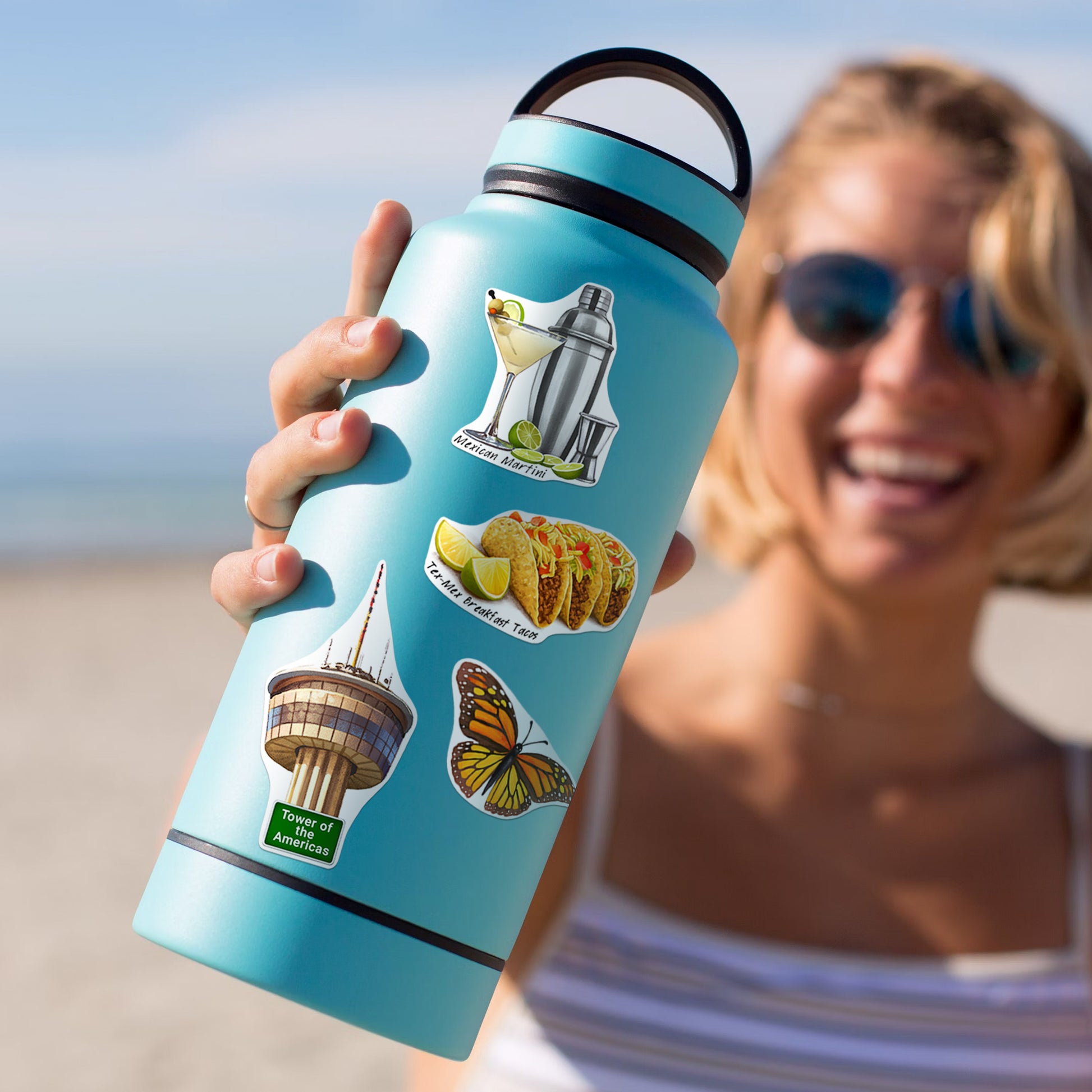 Thrilling Texas State Travel Stickers (28 pcs)