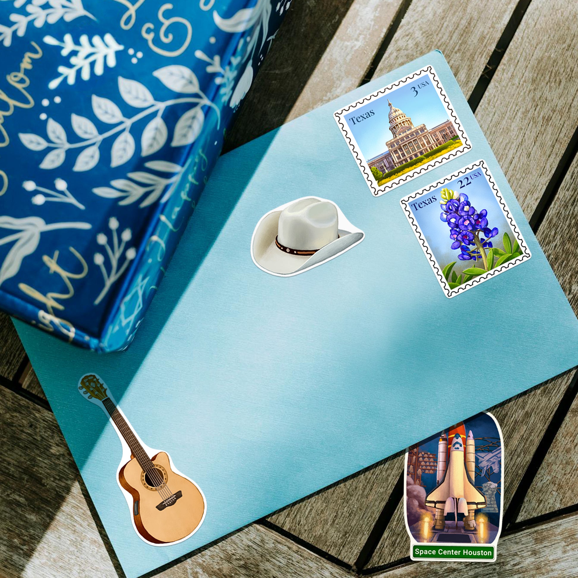 Thrilling Texas State Travel Stickers (28 pcs)