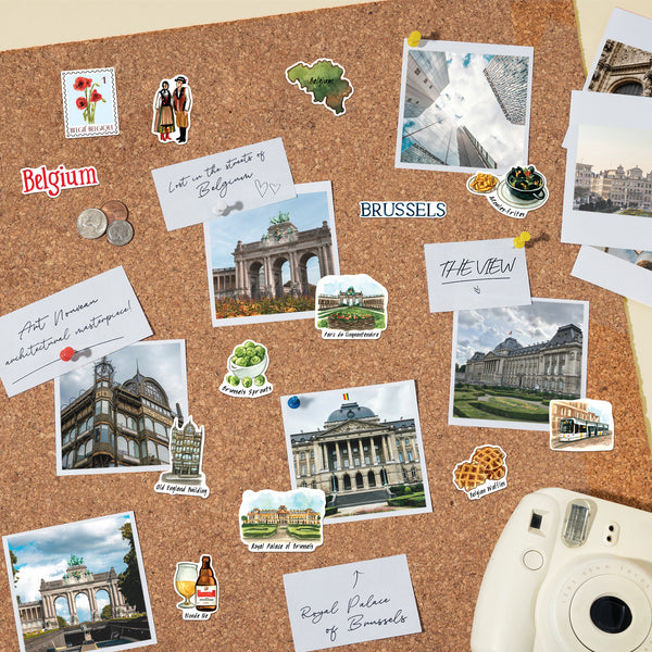 Beautiful Belgium Travel Stickers (28pcs)
