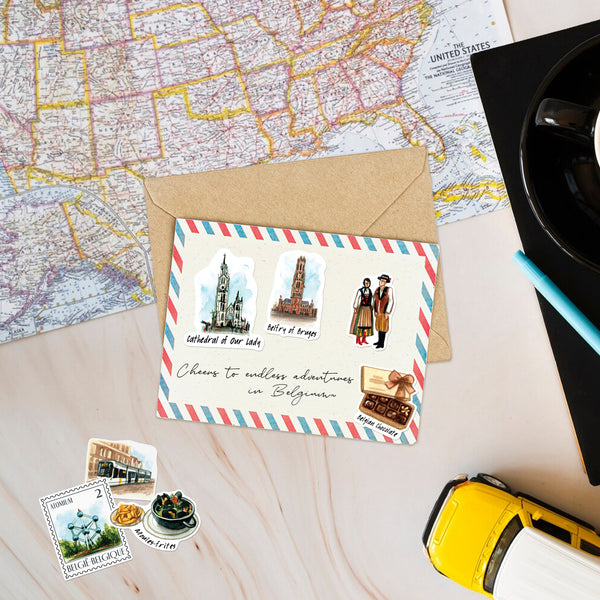 Beautiful Belgium Travel Stickers (28pcs)