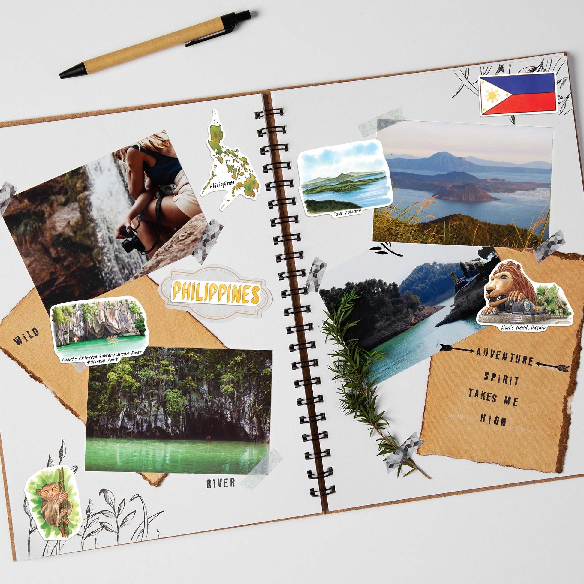 Pristine Philippines Travel Stickers (28pcs)