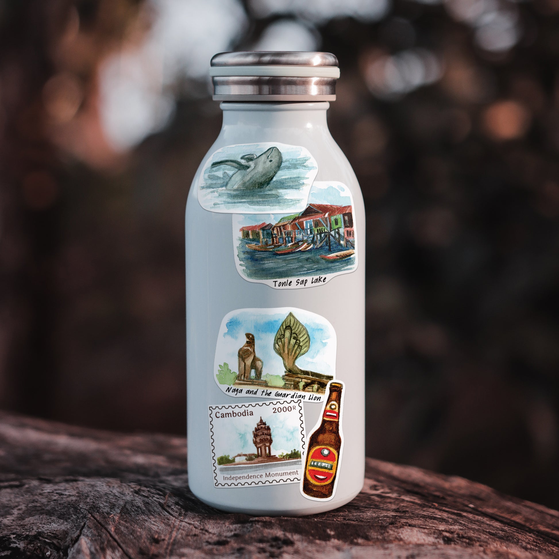 Captivating Cambodia Travel Stickers (28pcs)