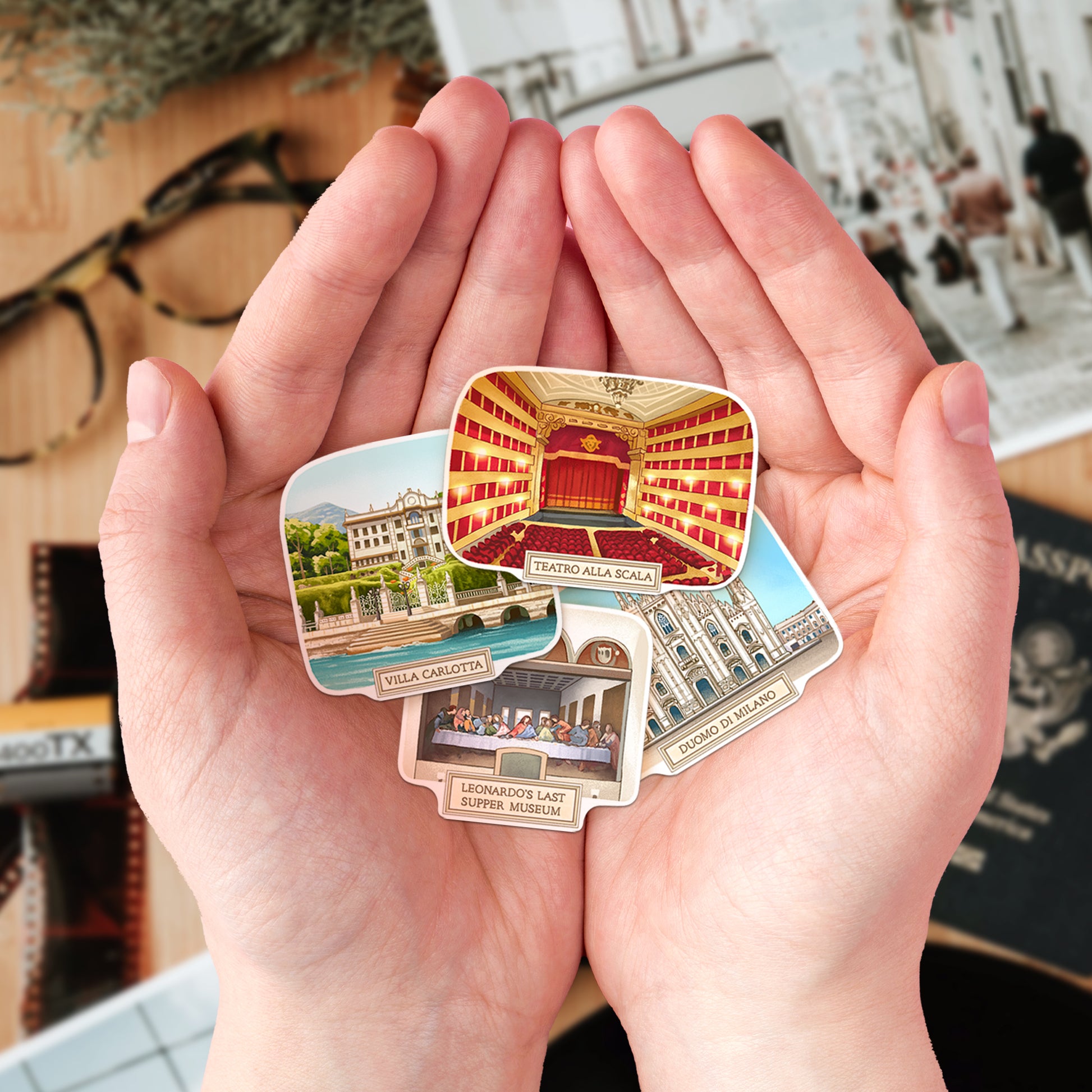 Northern Italy Travel Stickers (28pcs)