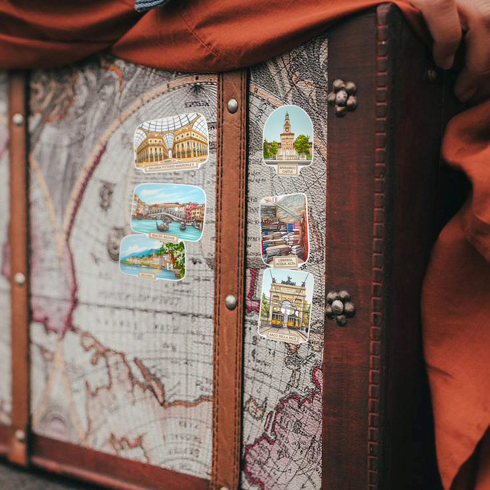 Northern Italy Travel Stickers (28pcs)