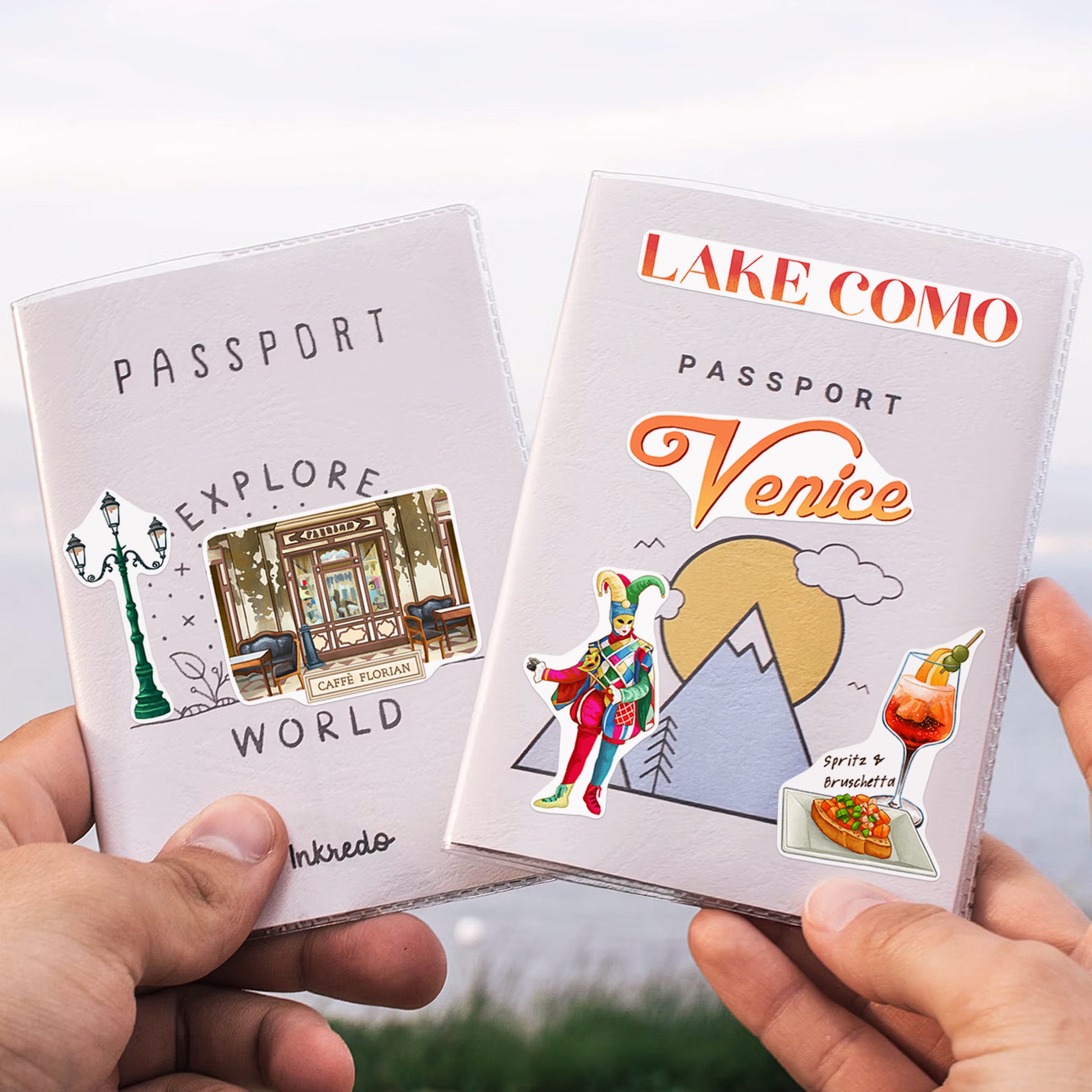 Northern Italy Travel Stickers (28pcs)