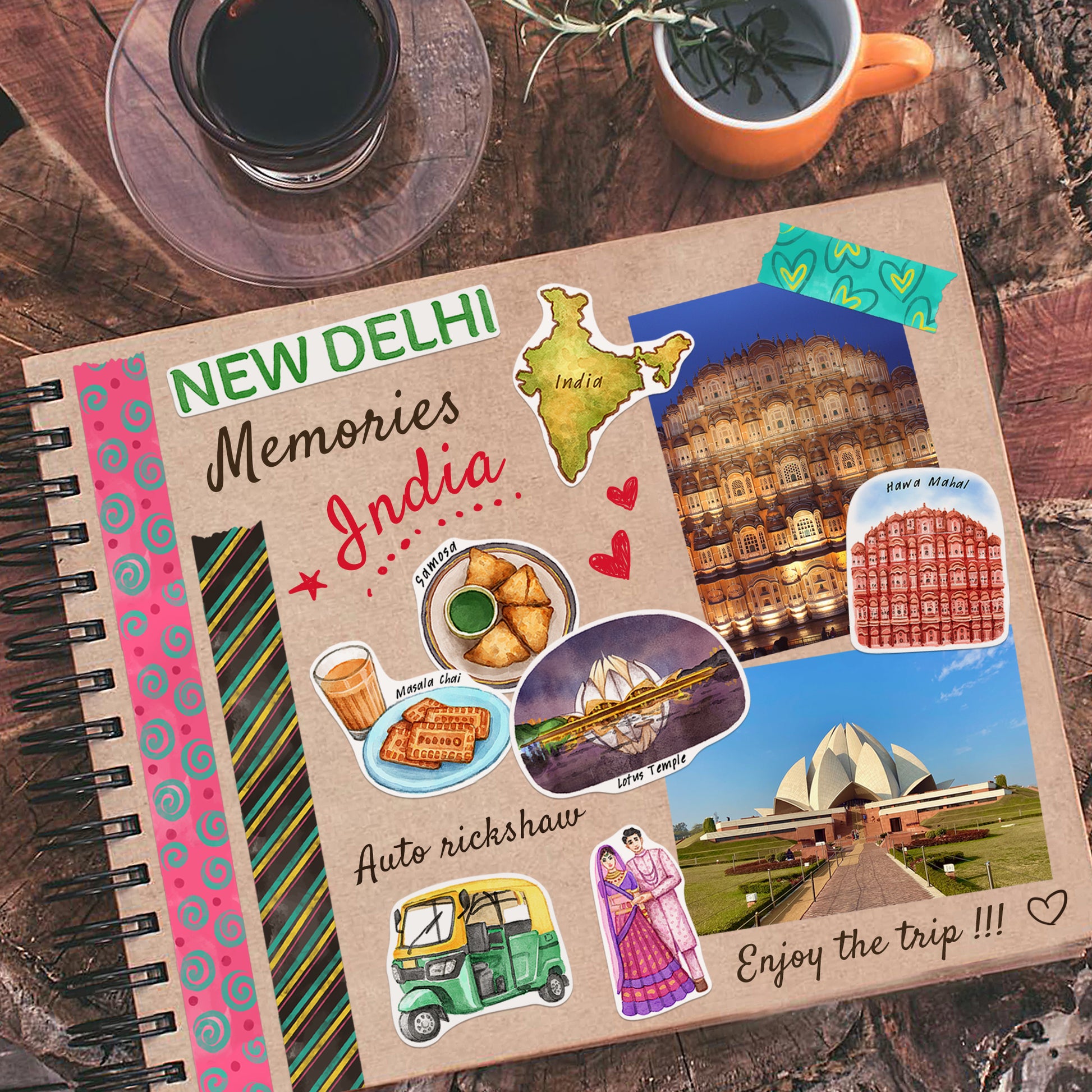 Incredible India Travel Stickers (28pcs)