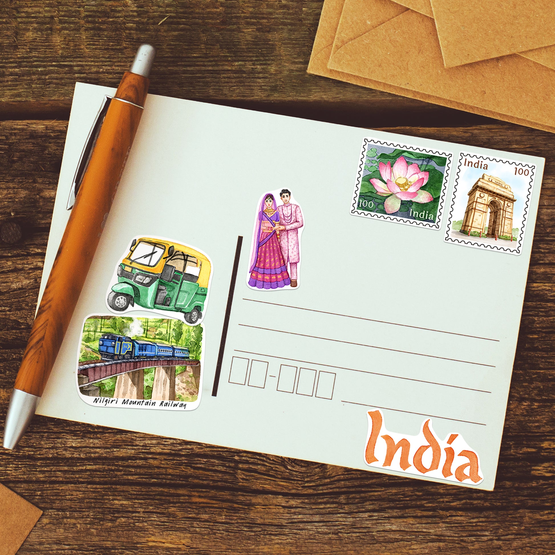 Incredible India Travel Stickers (28pcs)