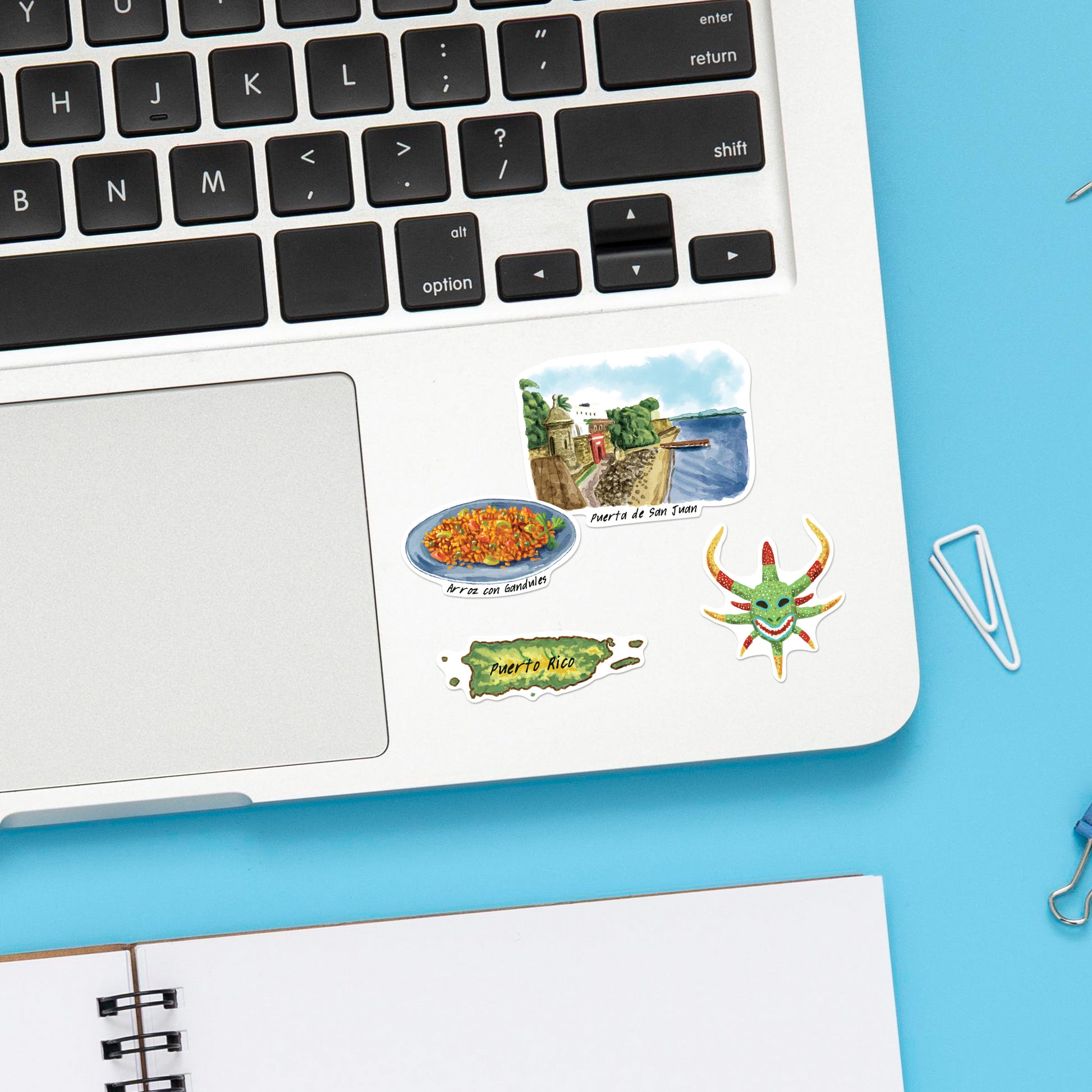 Tropical Puerto Rico Travel Stickers (28pcs)