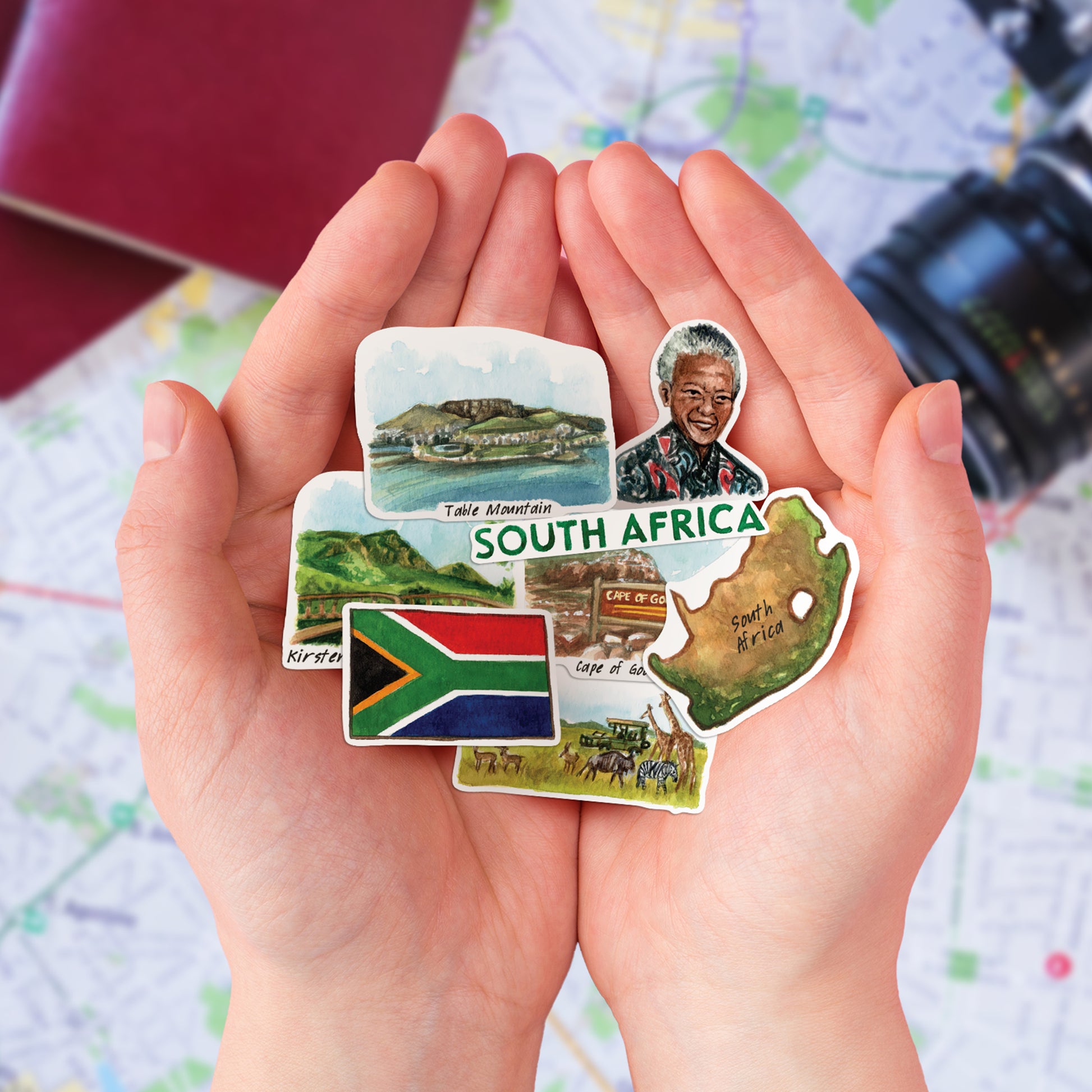 Spirited South Africa Travel Stickers (28pcs)