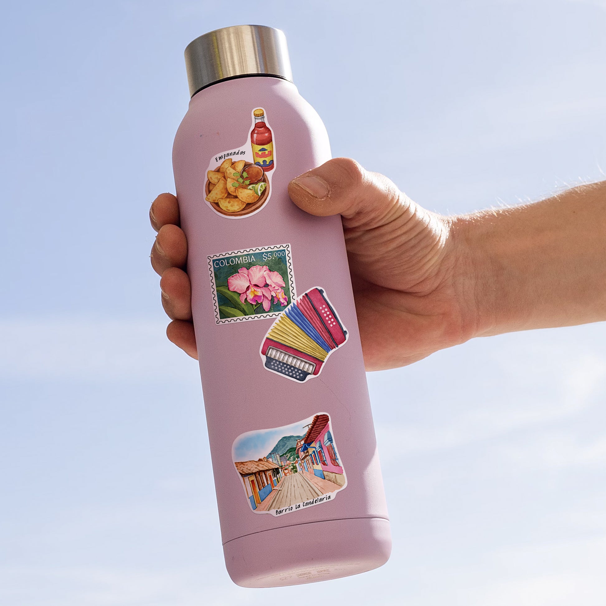 Colorful Colombia Travel Stickers (28pcs)