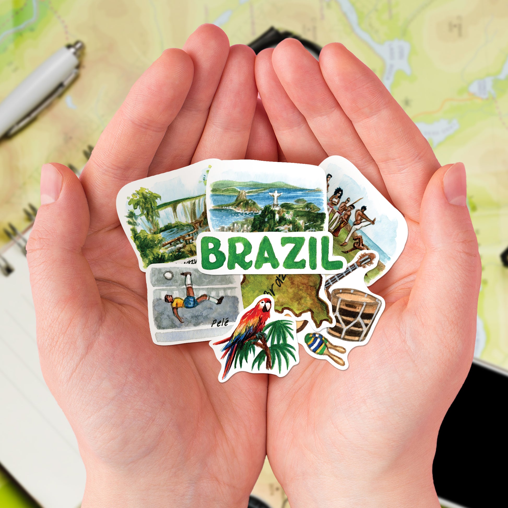 Sensational Brazil Travel Stickers (28pcs)