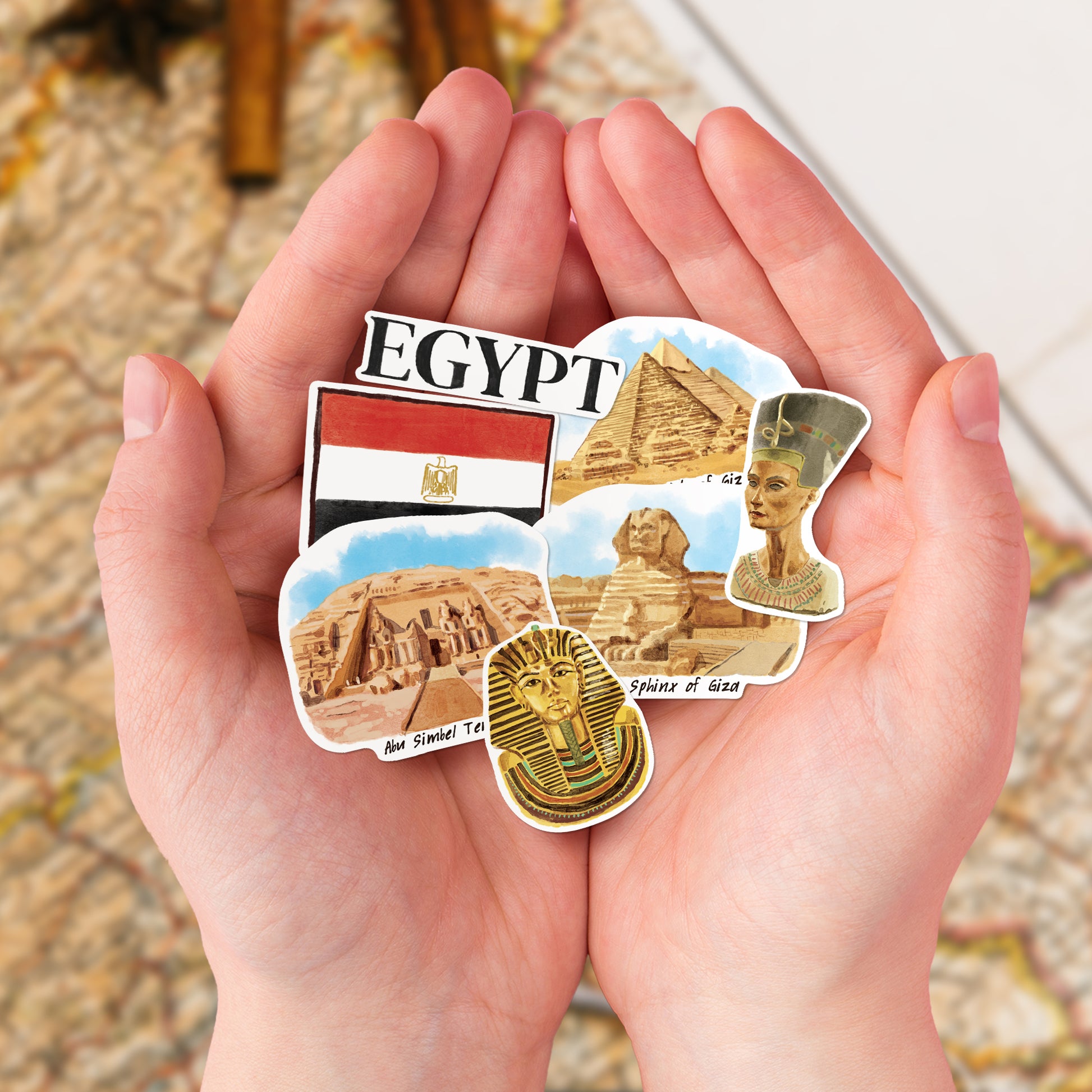 Ancient Egypt Travel Stickers (28pcs)