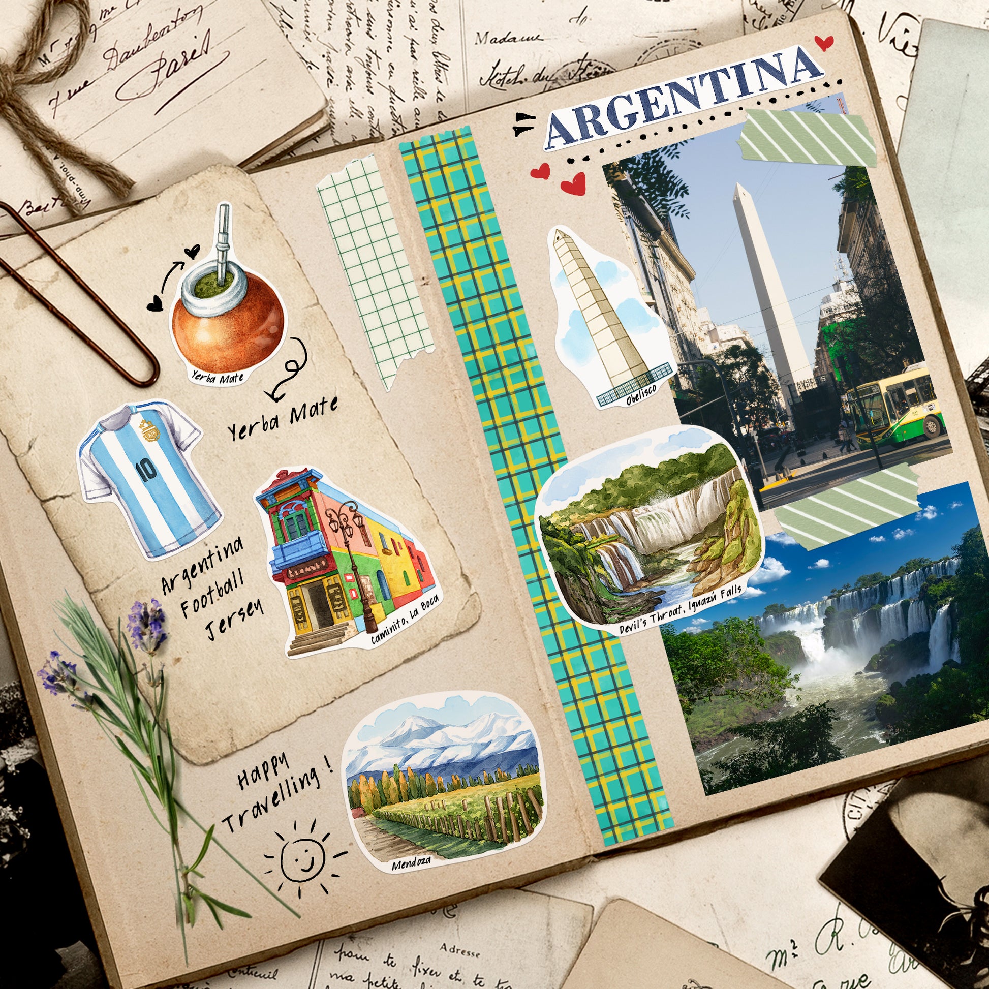 Alluring Argentina Travel Stickers (28pcs)