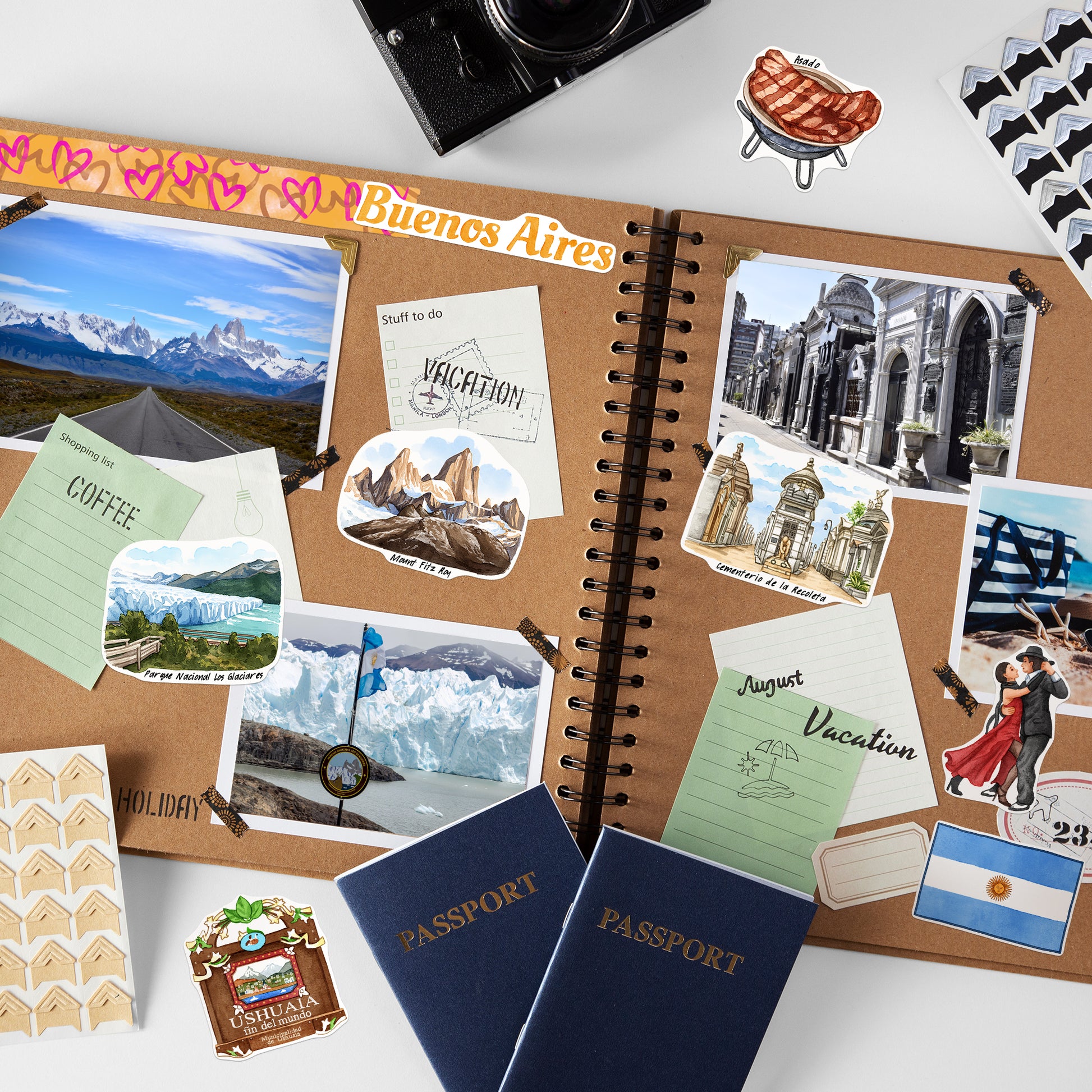 Alluring Argentina Travel Stickers (28pcs)