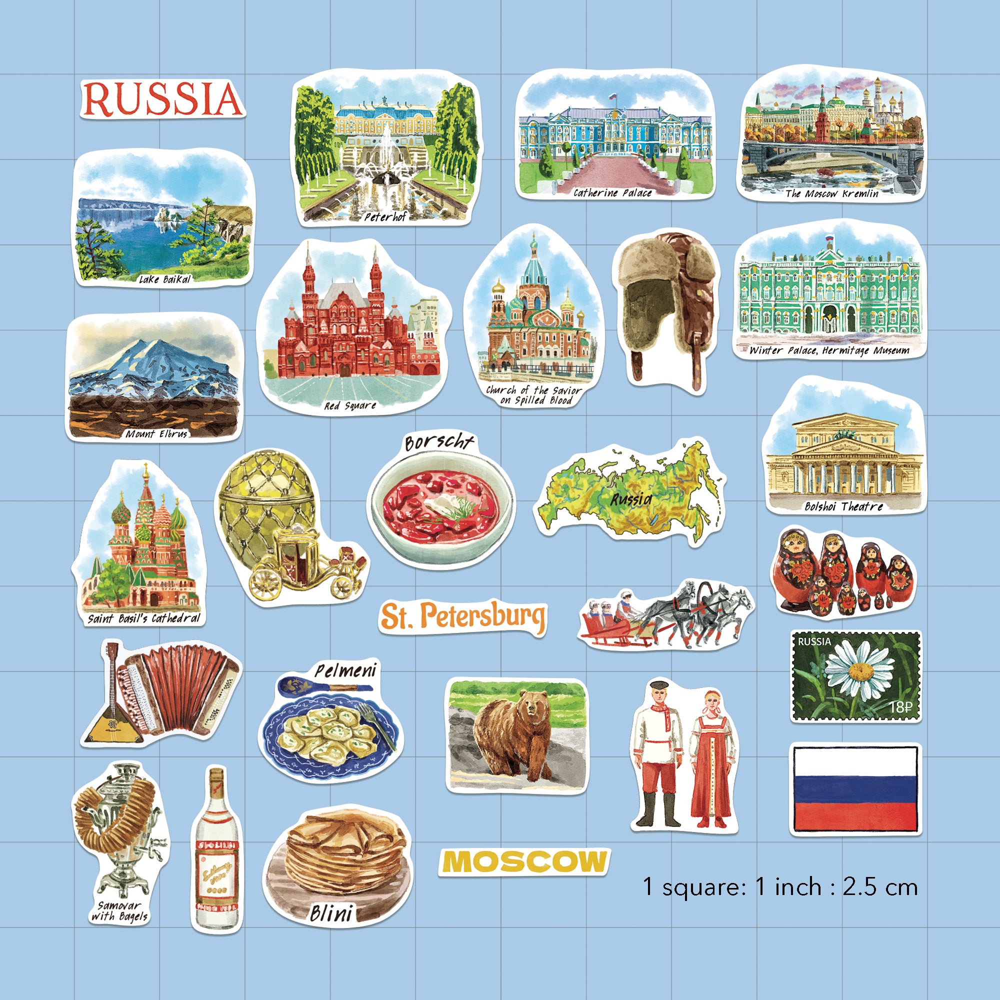 Resilient Ukraine Travel Stickers (28pcs)