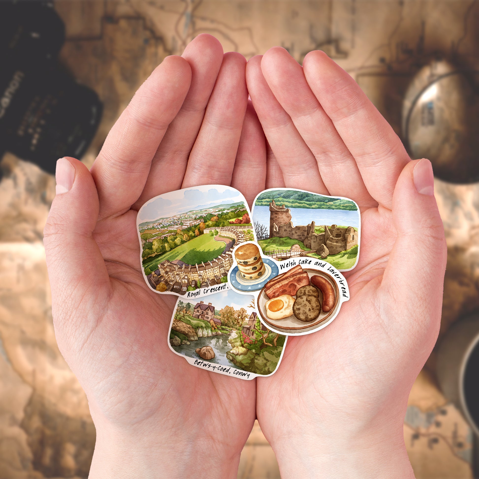 Countryside United Kingdom Travel Stickers (28pcs)