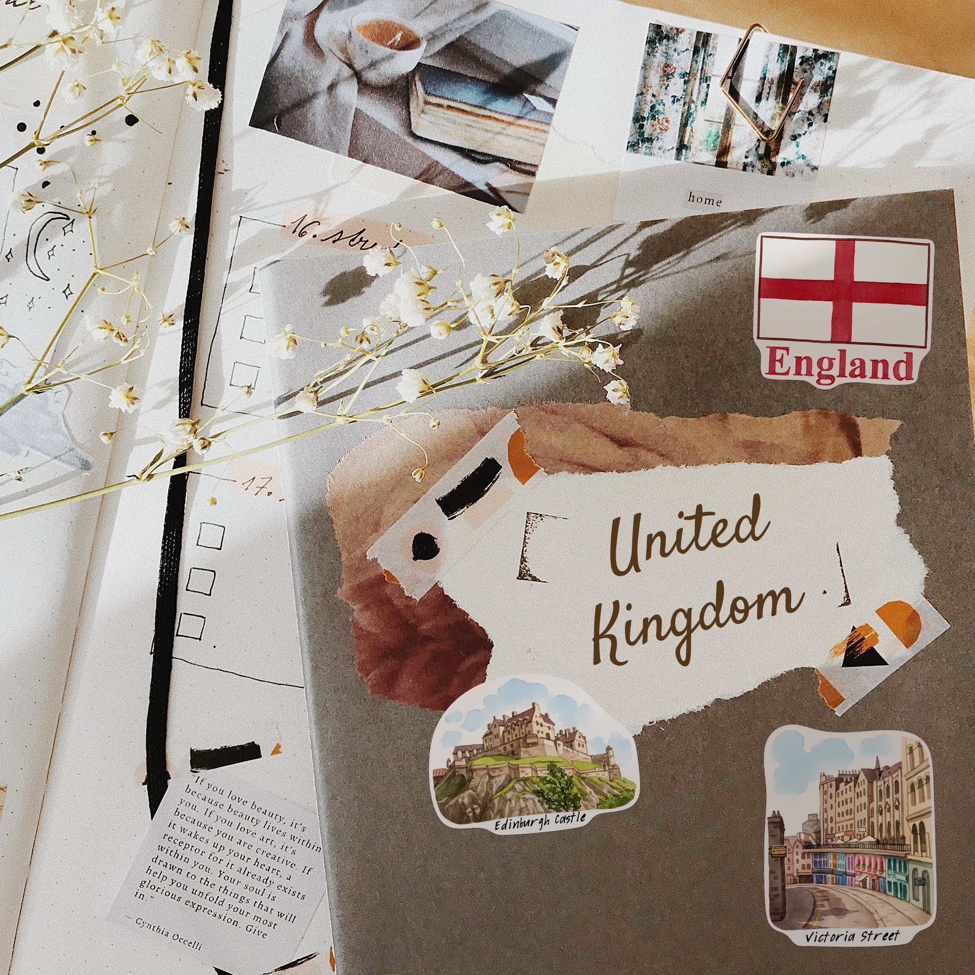 Countryside United Kingdom Travel Stickers (28pcs)