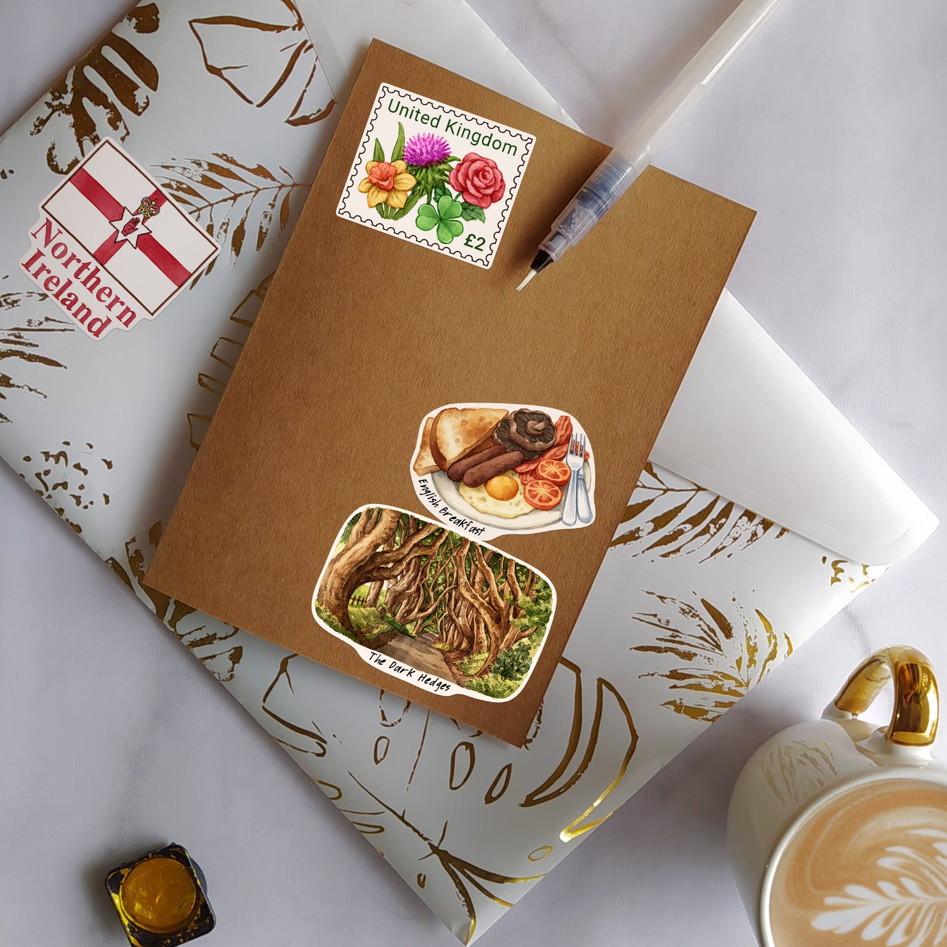 Countryside United Kingdom Travel Stickers (28pcs)