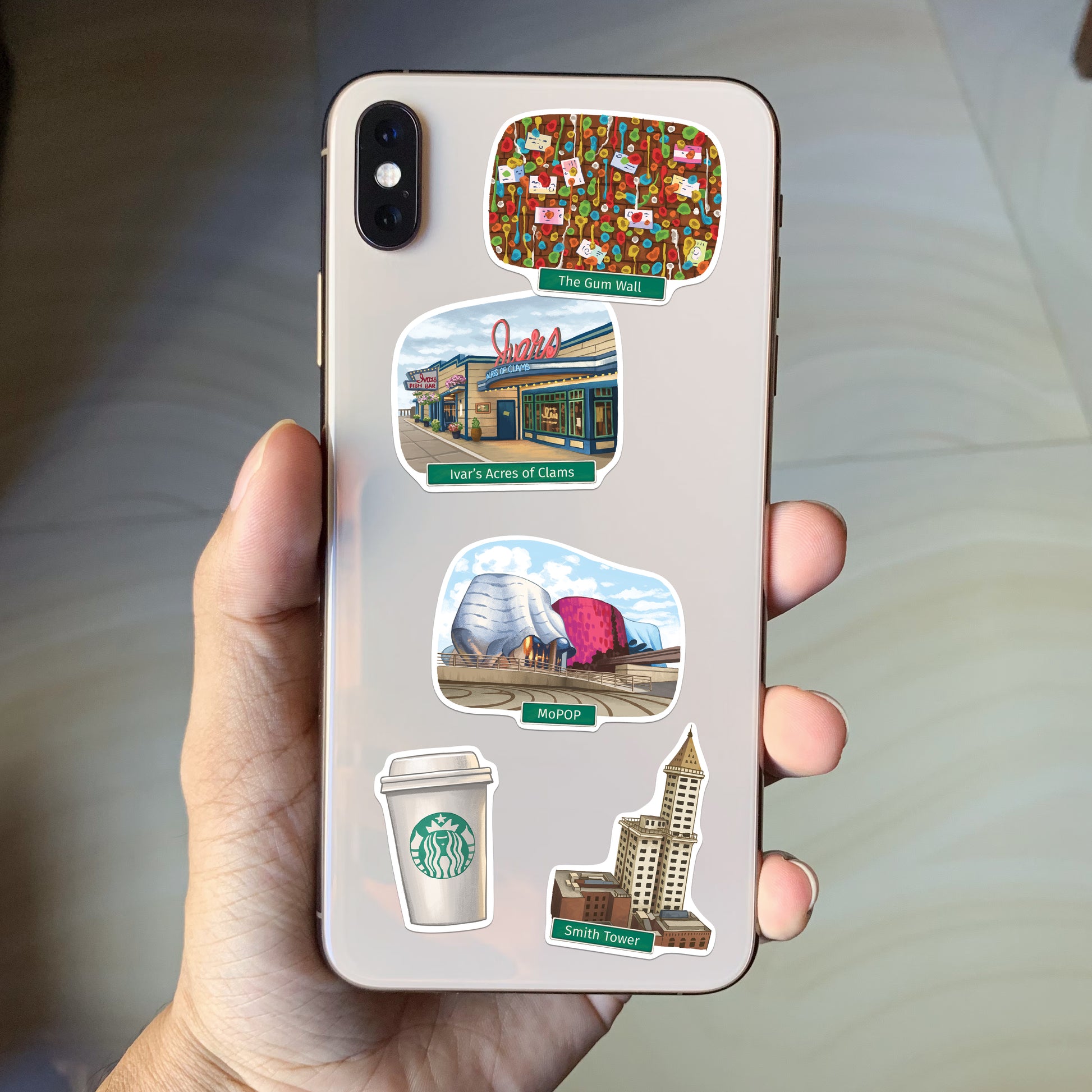 Evergreen Seattle Travel Stickers (28pcs)