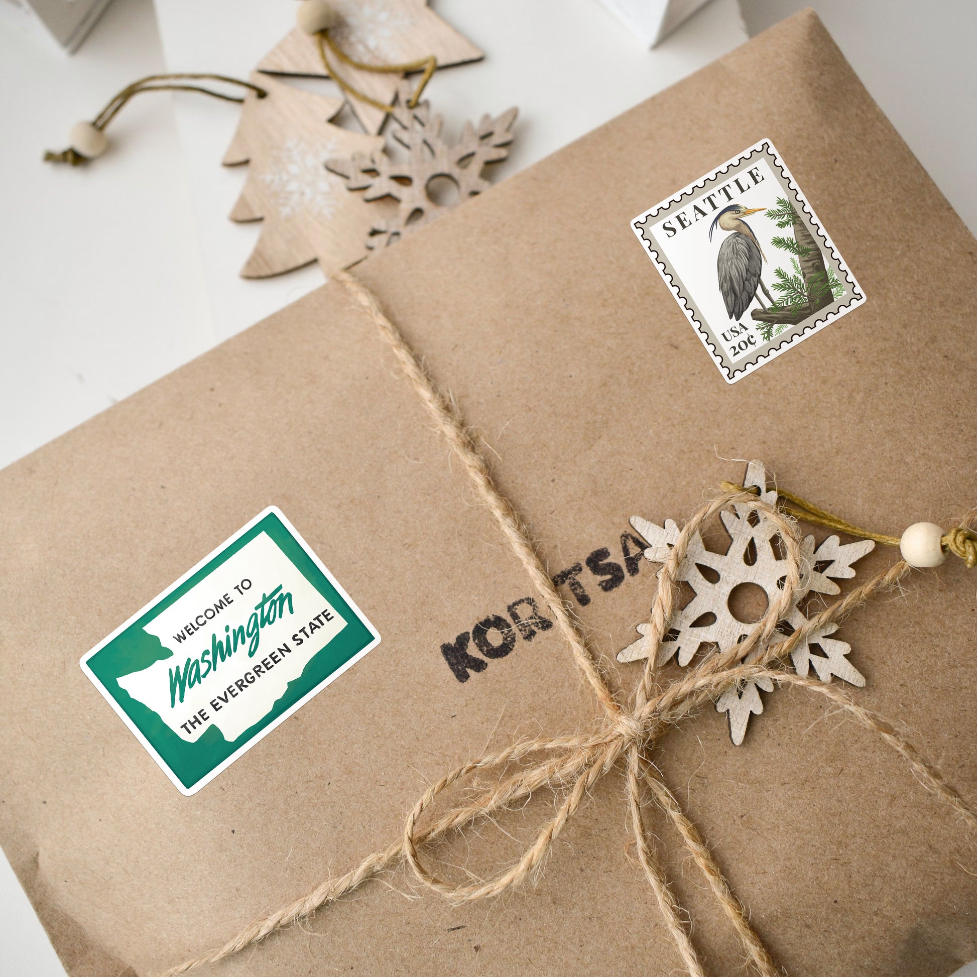 Evergreen Seattle Travel Stickers (28pcs)