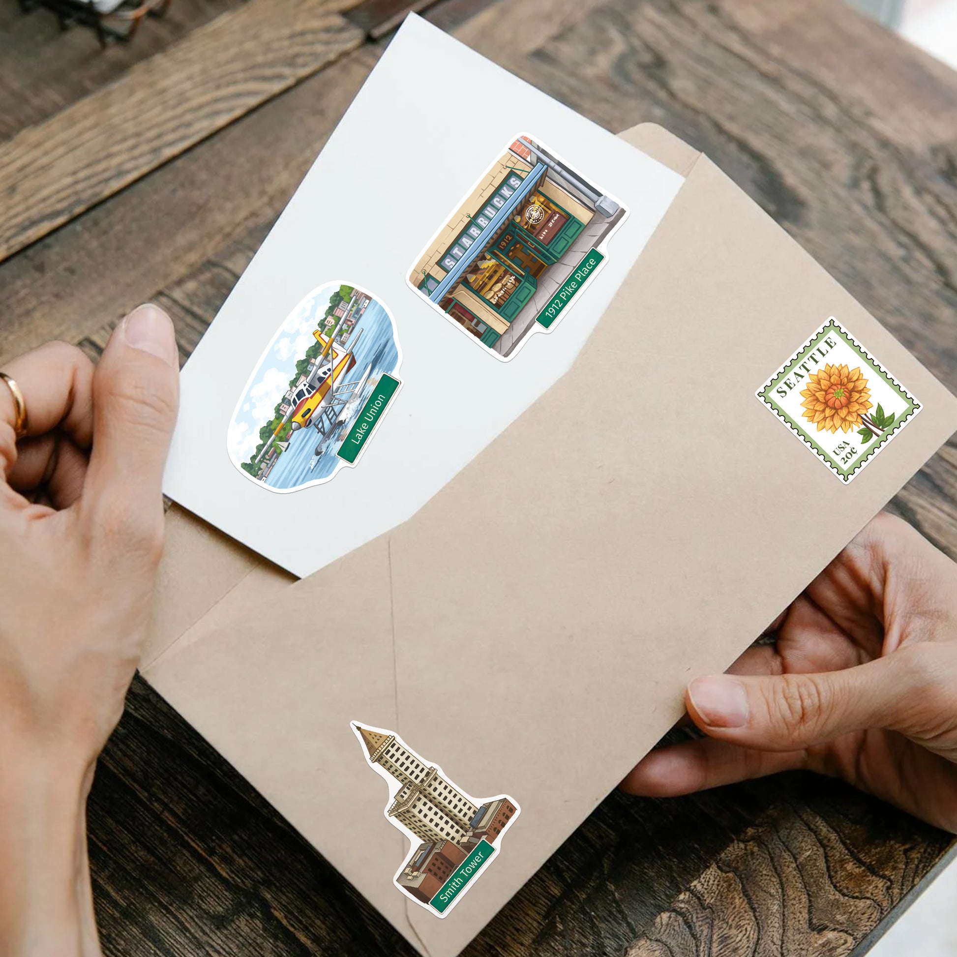 Evergreen Seattle Travel Stickers (28pcs)