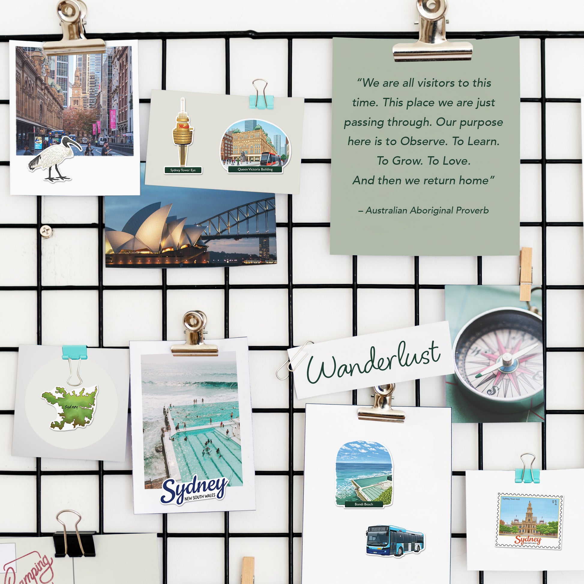 Spectacular Sydney Travel Stickers (28pcs)