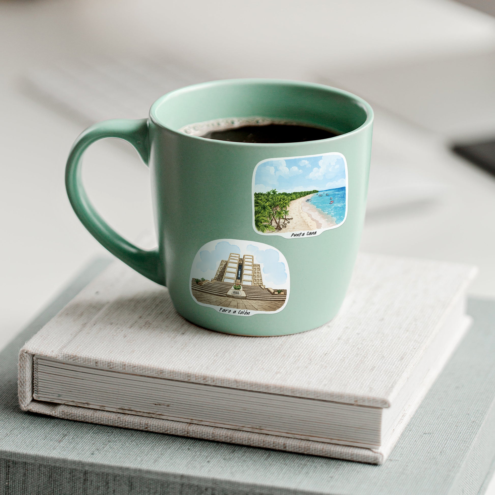 Tropical Dominican Republic Travel Stickers (28pcs)