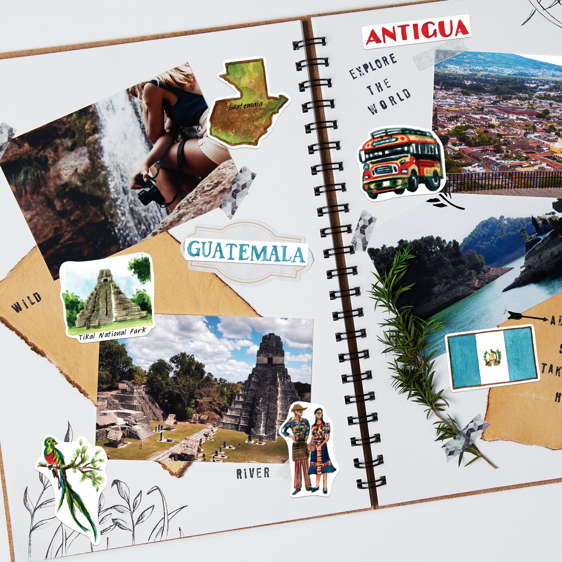 Mystical Guatemala Travel Stickers (28pcs)