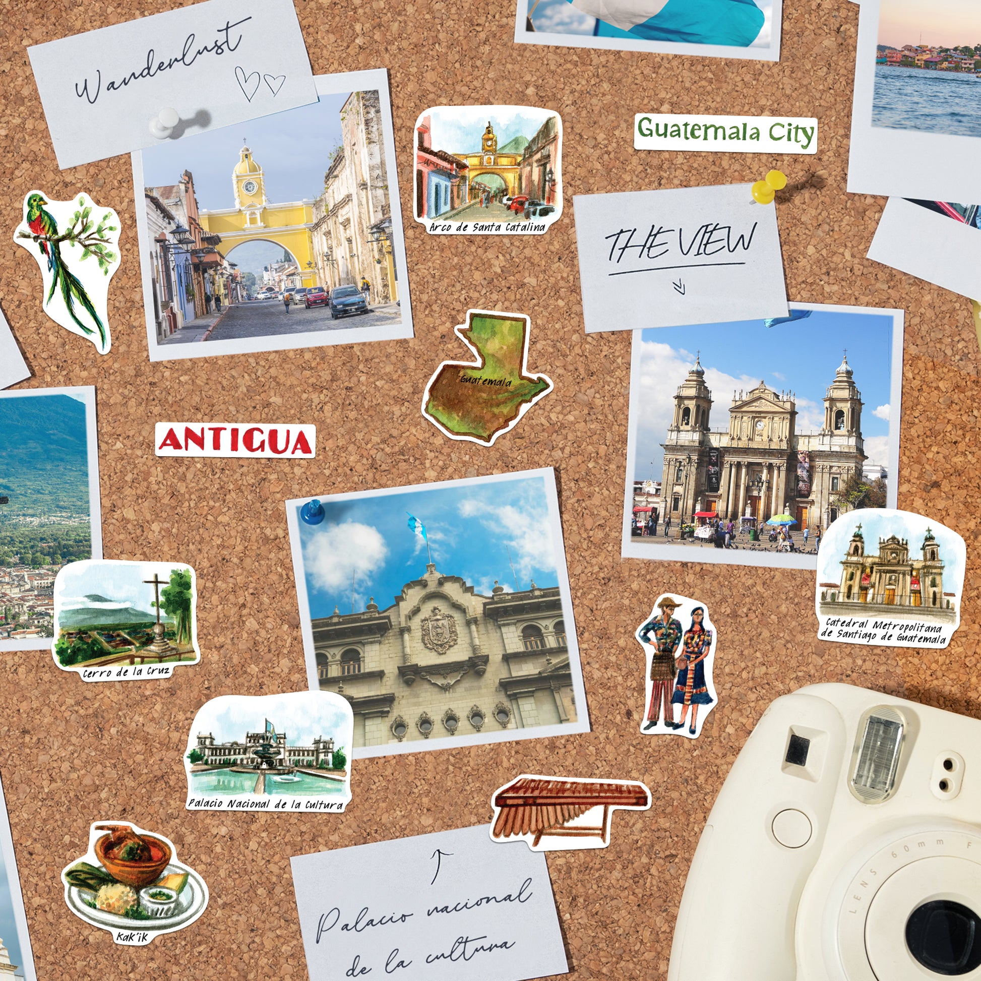 Mystical Guatemala Travel Stickers (28pcs)