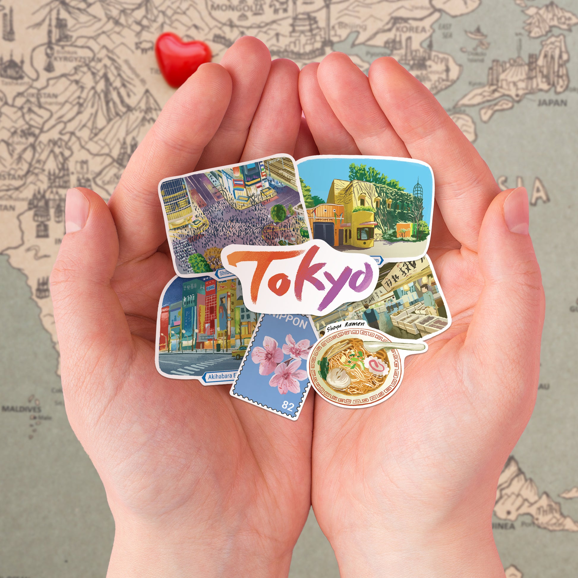 Buzzing Tokyo Travel Stickers (28pcs)