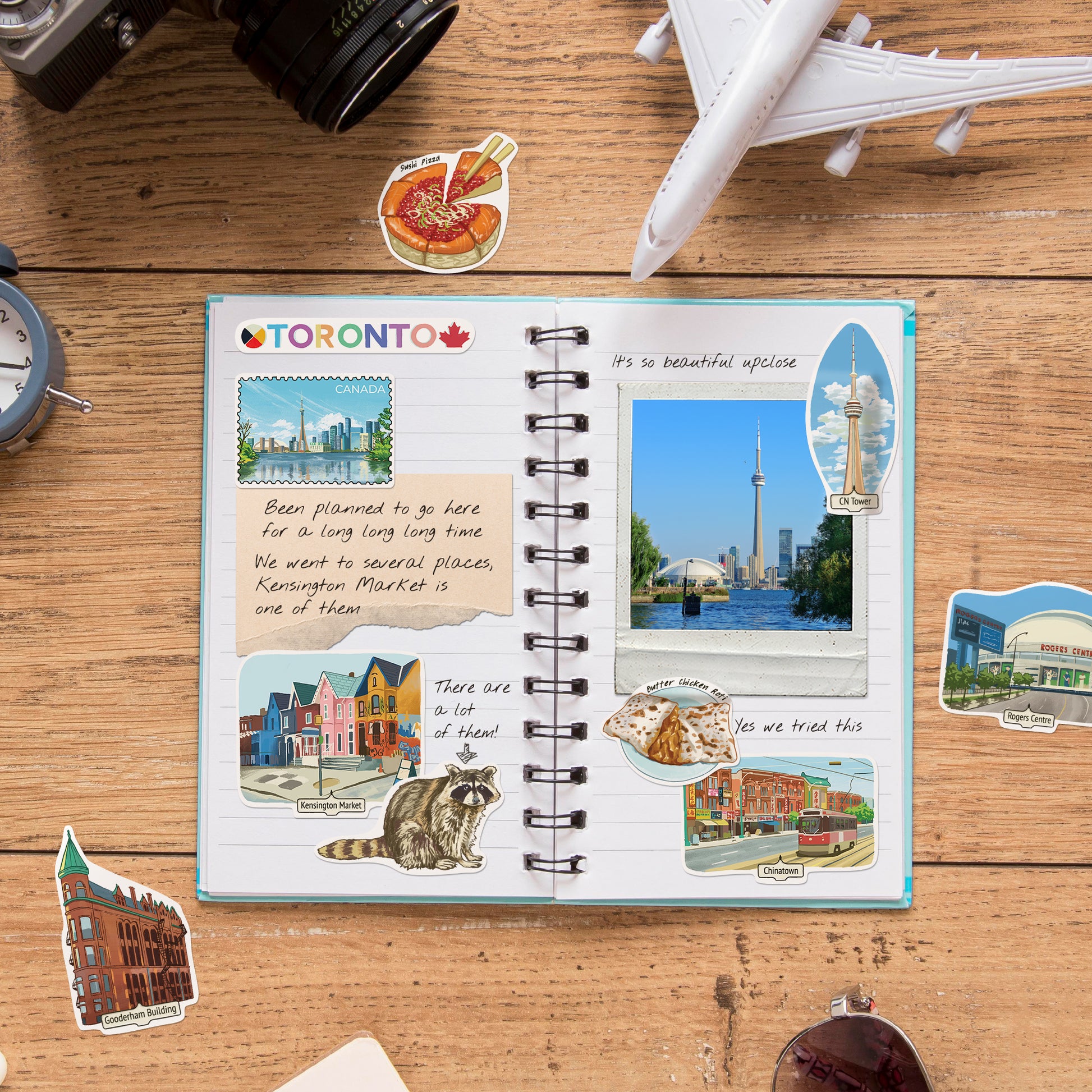 Trendy Toronto Travel Stickers (28pcs)