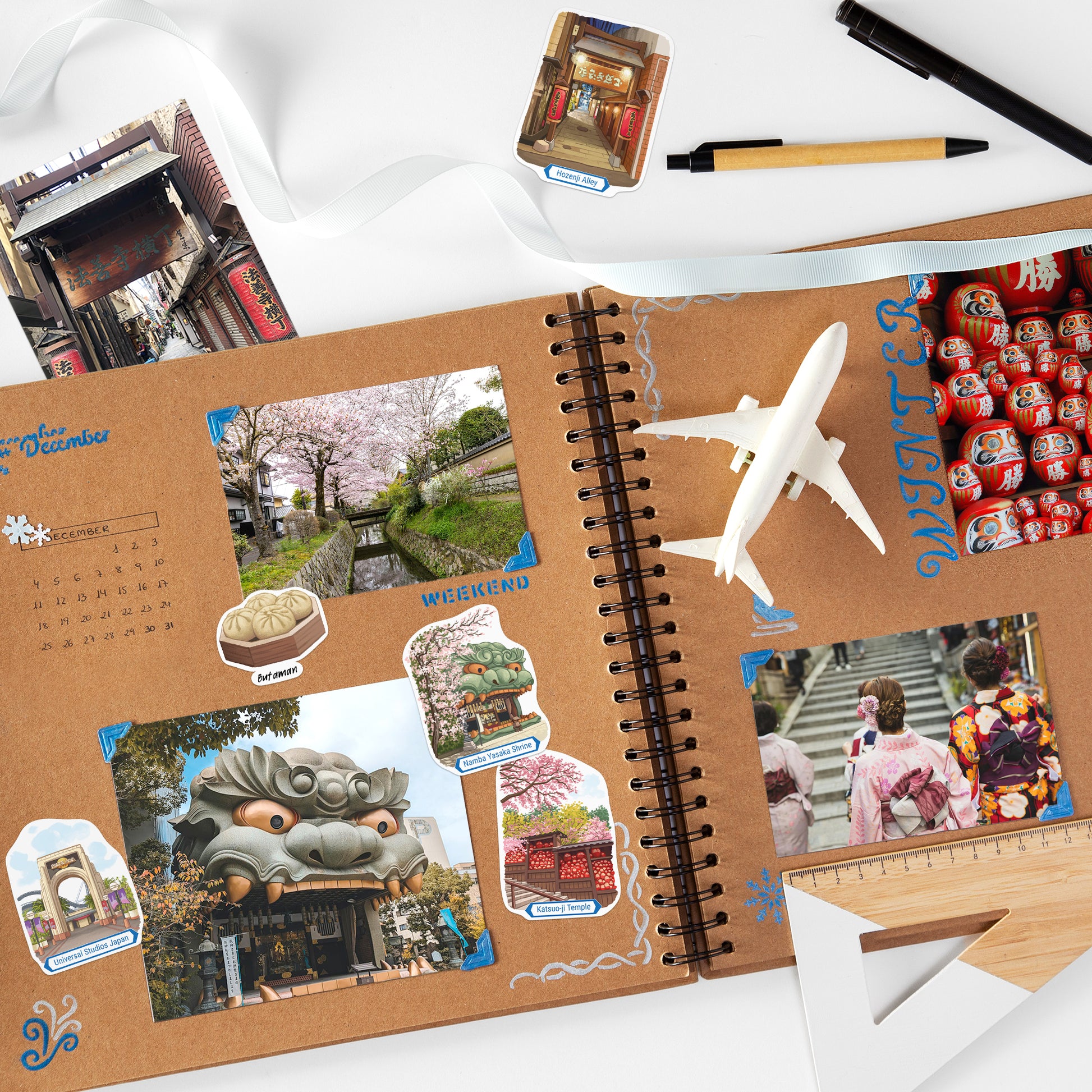 Timeless Osaka Travel Stickers (28pcs)