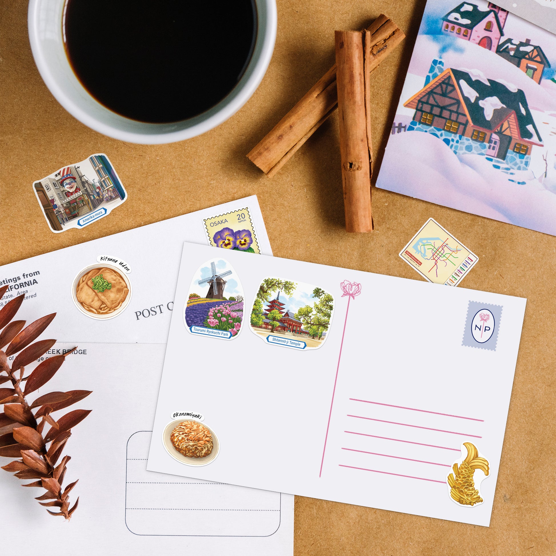 Timeless Osaka Travel Stickers (28pcs)