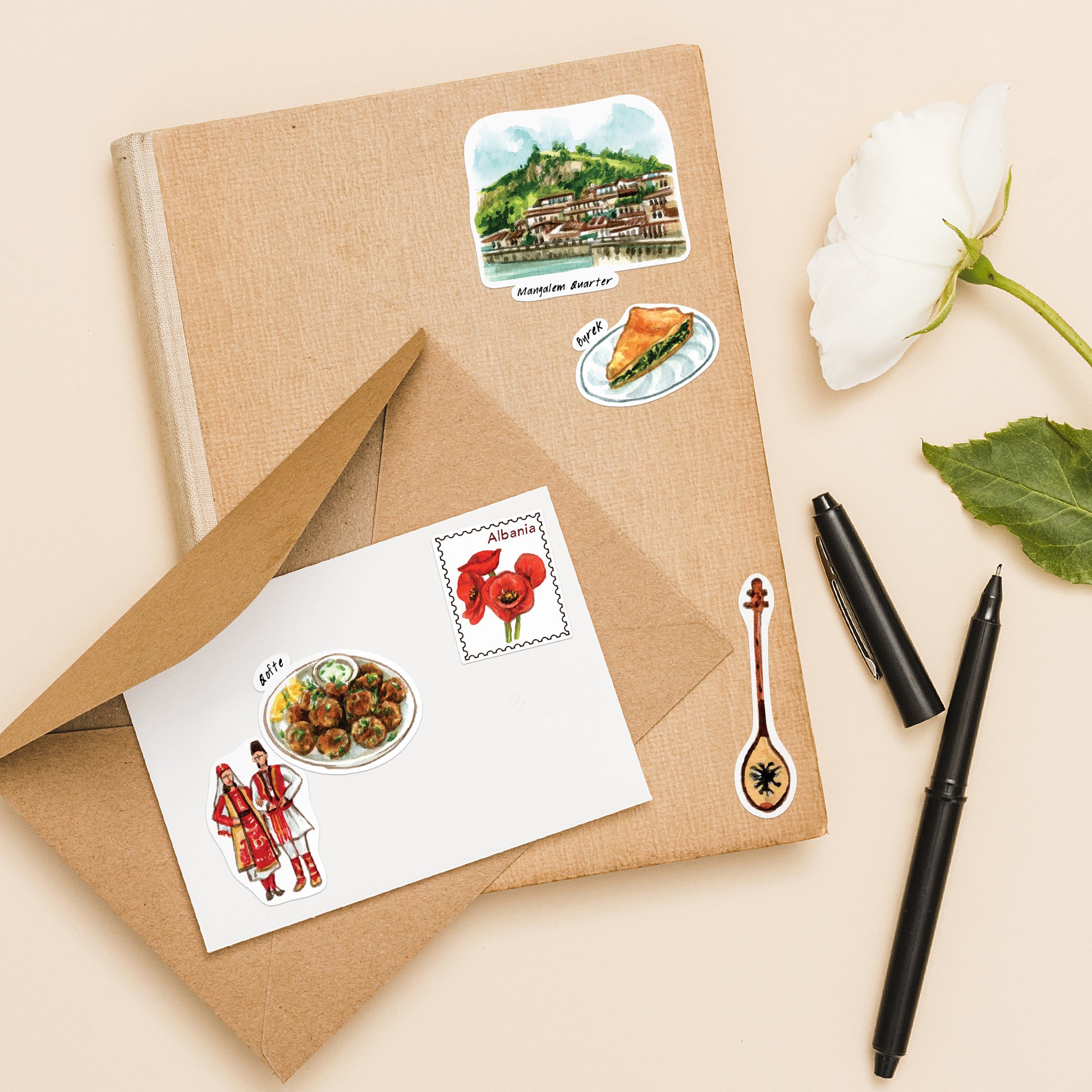 Adventurous Albania Travel Stickers (28pcs)