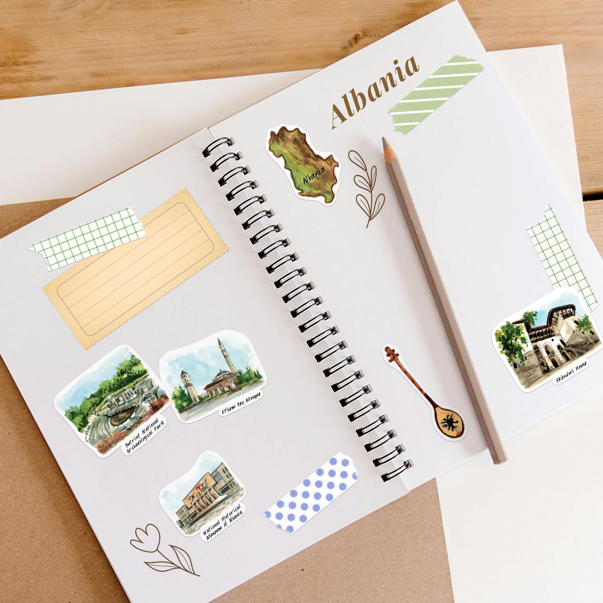 Adventurous Albania Travel Stickers (28pcs)
