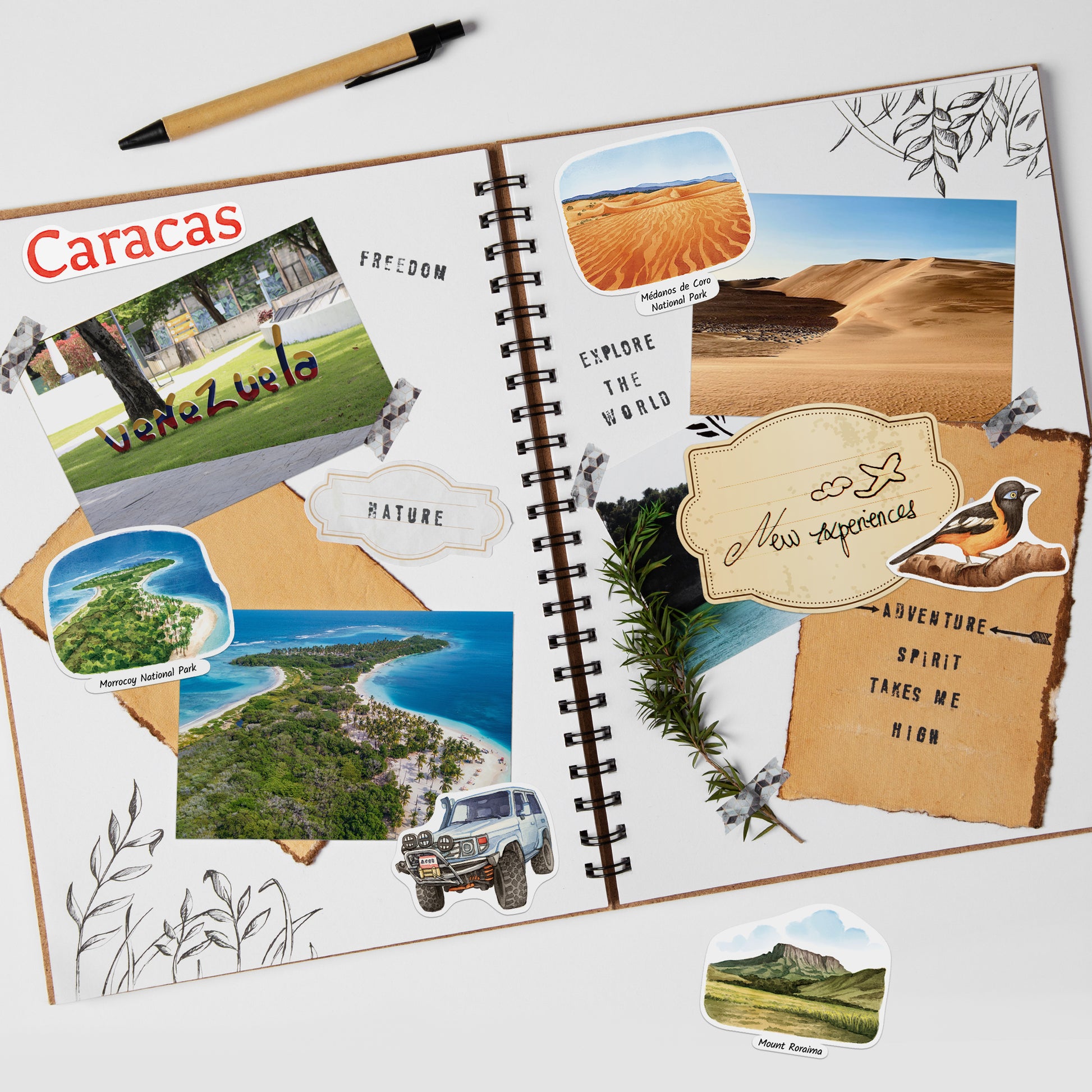 Vibrant Venezuela Travel Stickers (28pcs)