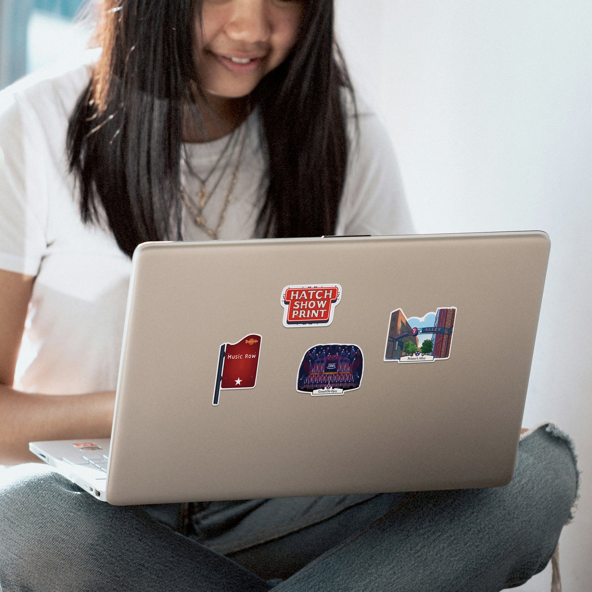 Lively Nashville Travel Stickers (28pcs)