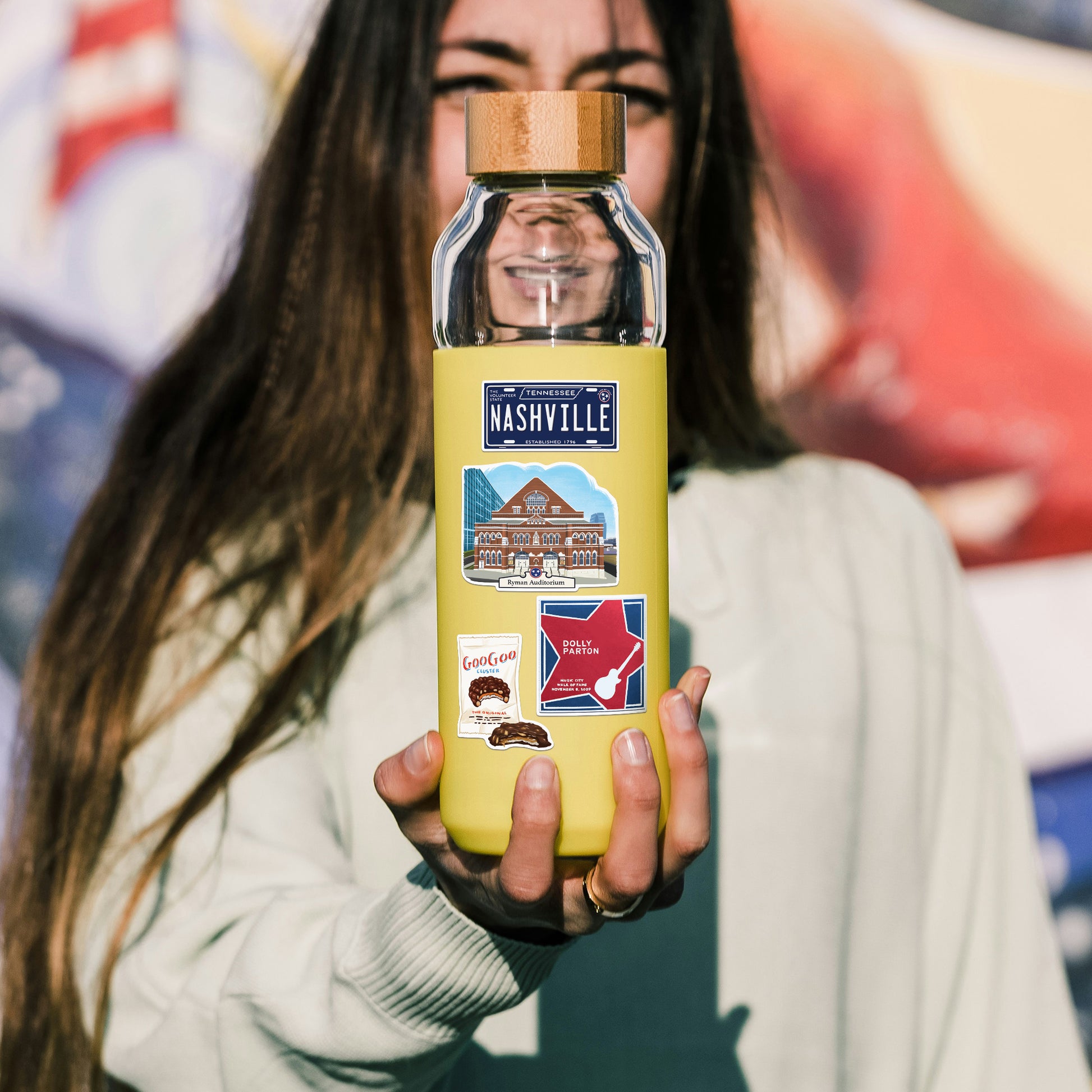 Lively Nashville Travel Stickers (28pcs)