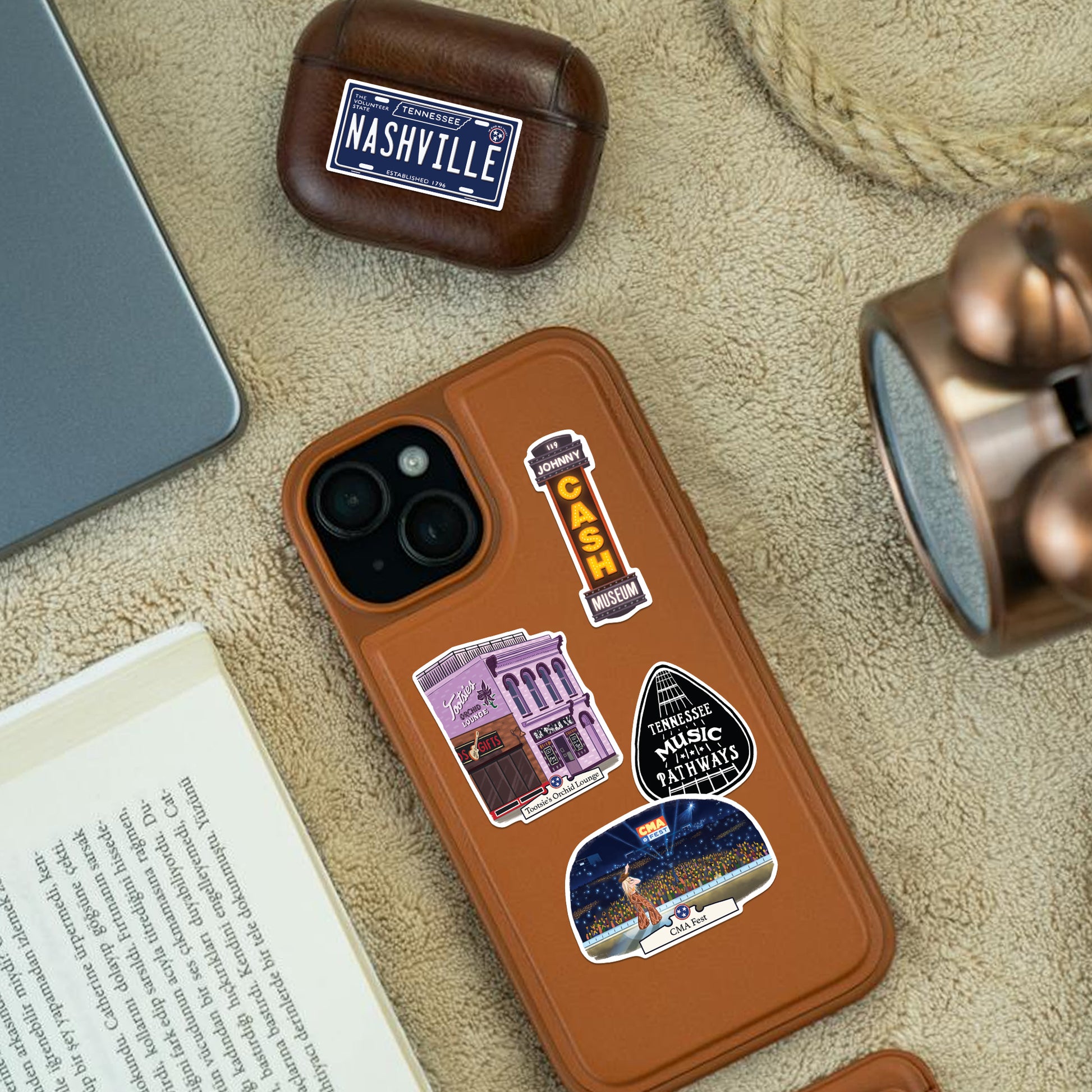 Lively Nashville Travel Stickers (28pcs)