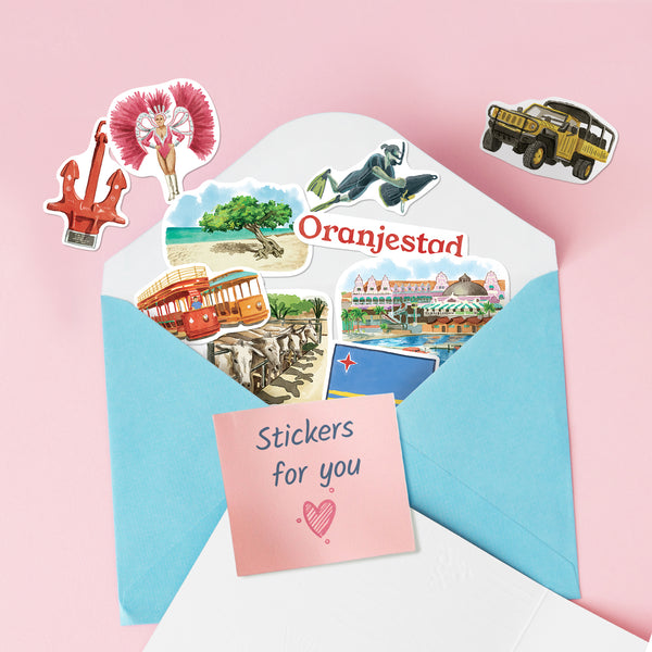 Relaxing Aruba Travel Stickers (28pcs)