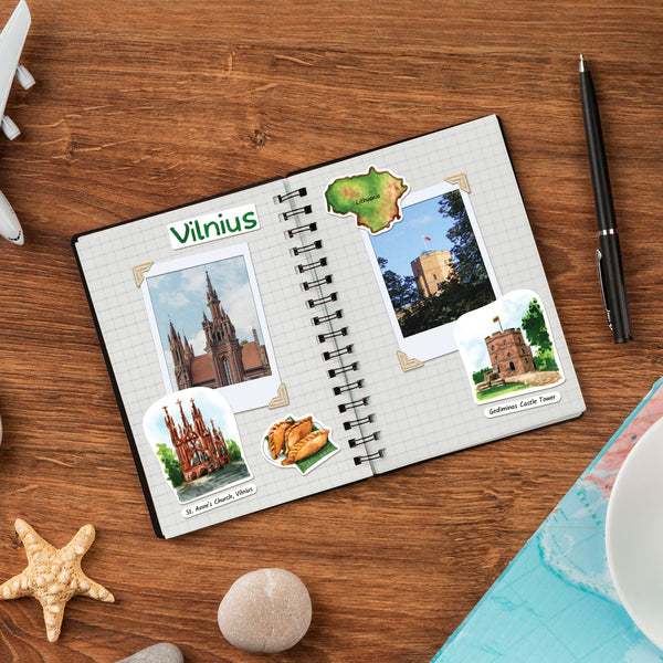 Historic Lithuania Travel Stickers (28pcs)