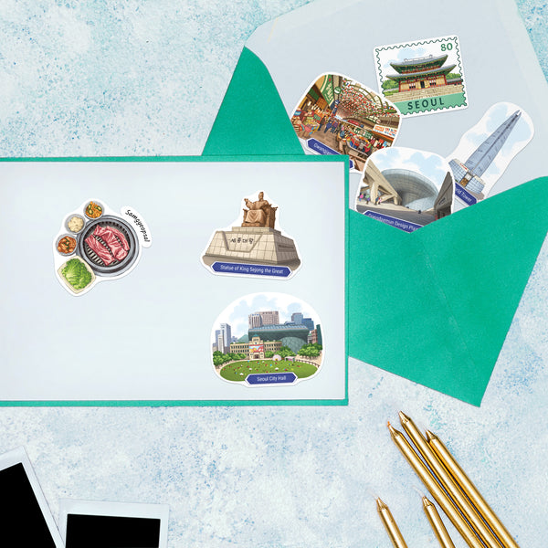 Energetic Seoul Travel Stickers (28pcs)