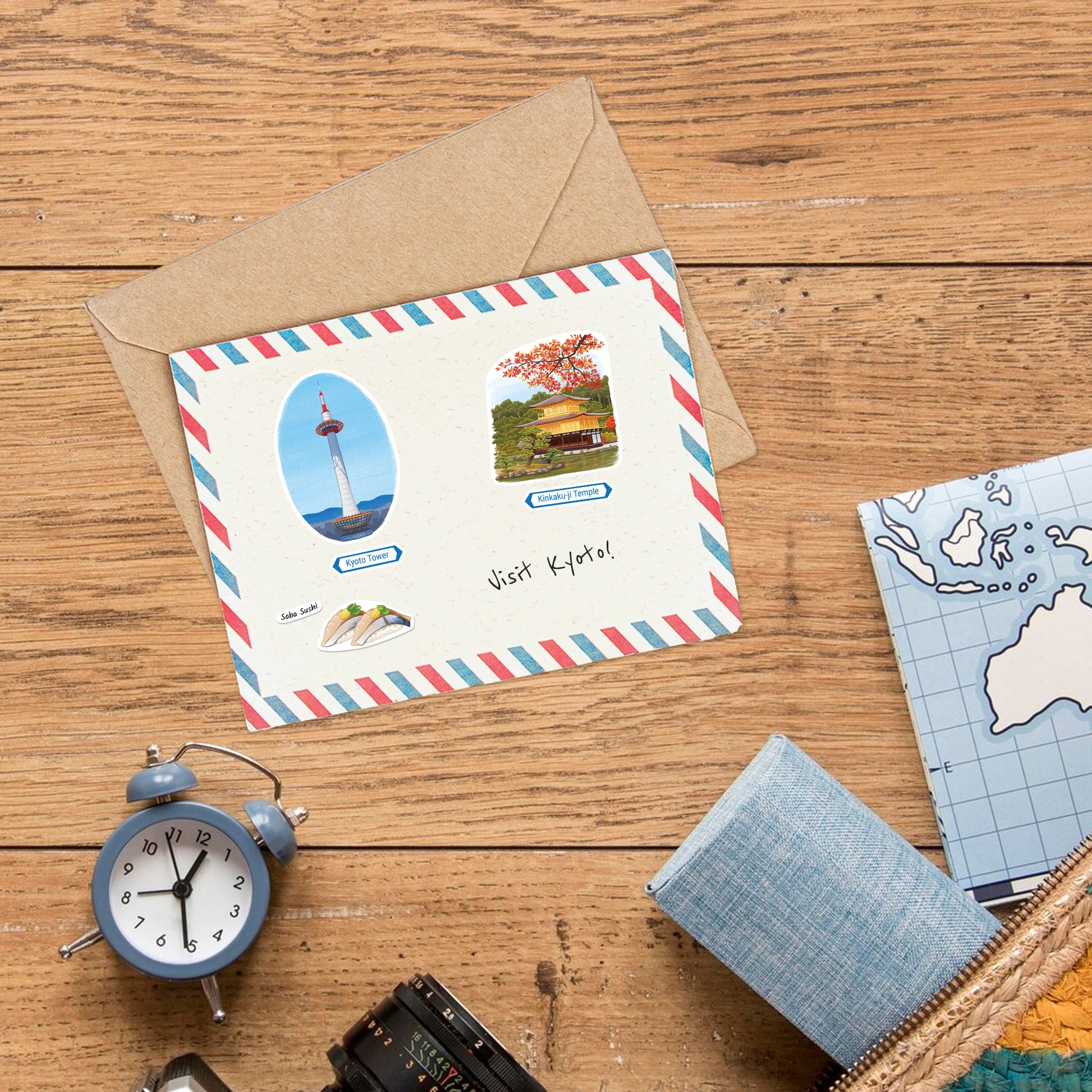 Calming Kyoto Travel Stickers (28pcs)