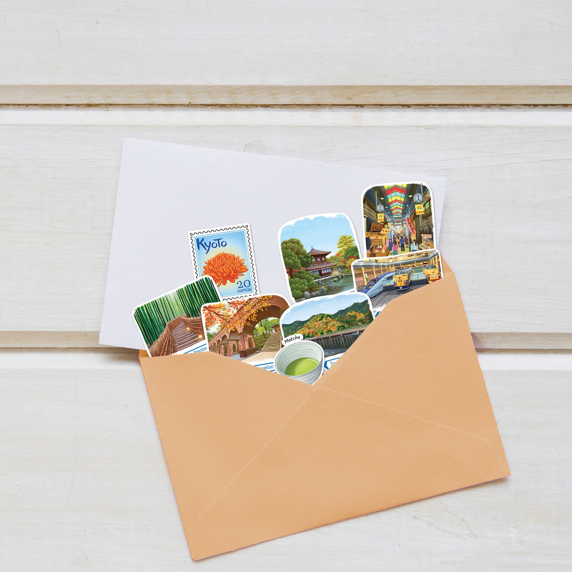 Calming Kyoto Travel Stickers (28pcs)