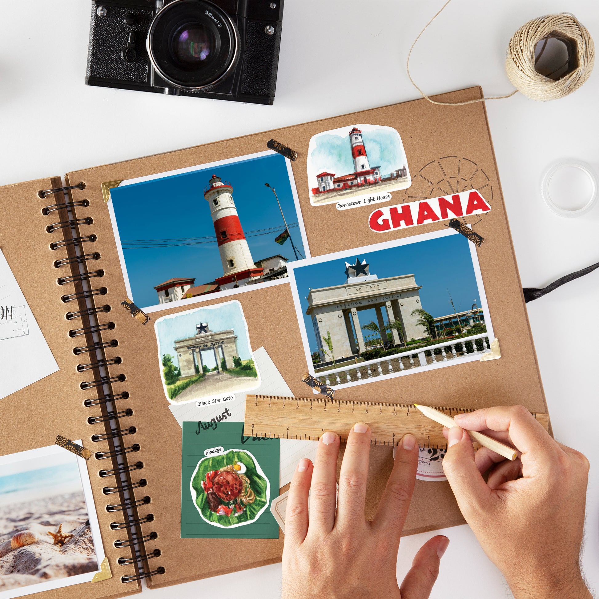 Gracious Ghana Travel Stickers (28pcs)